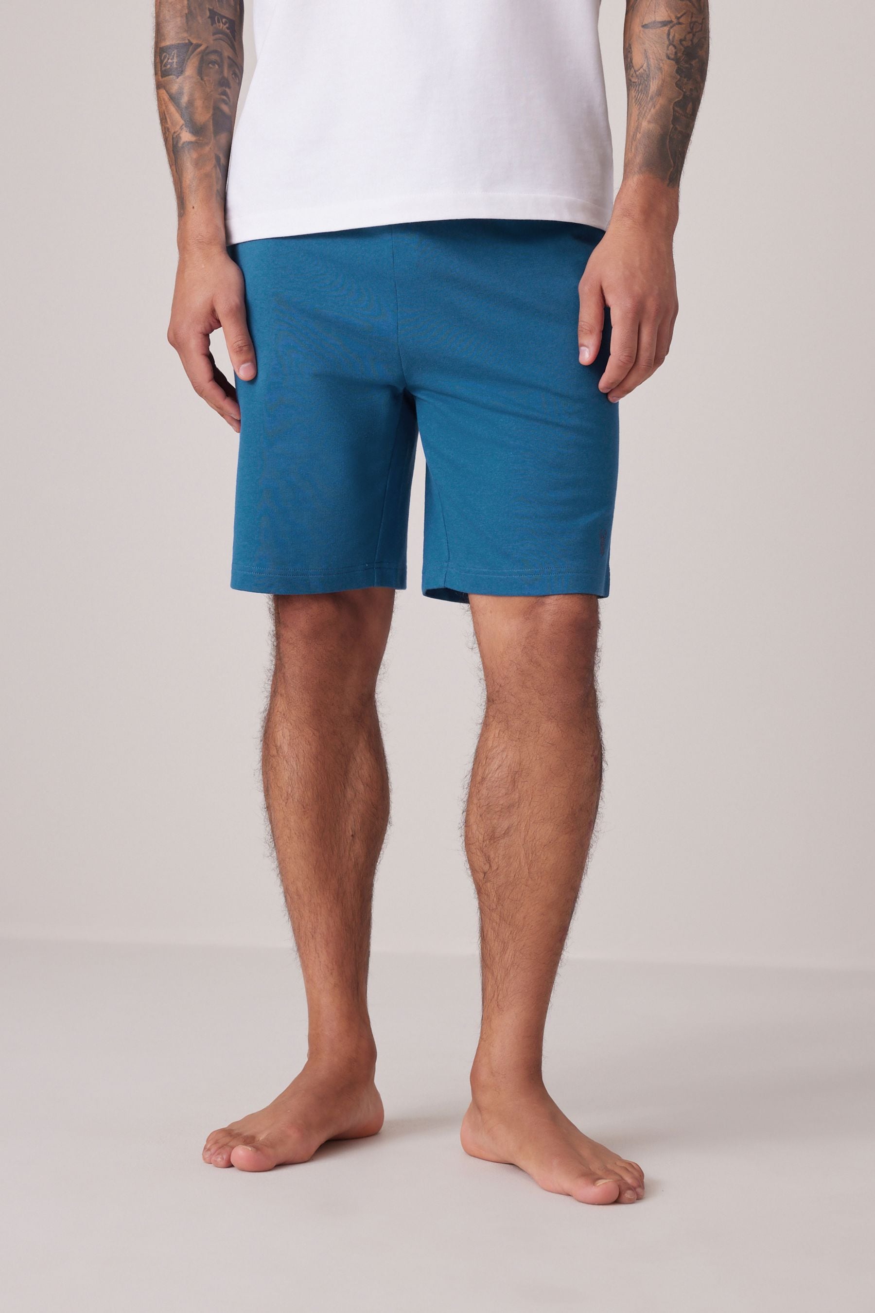 Blue Lightweight 100% Cotton Shorts 3 Pack