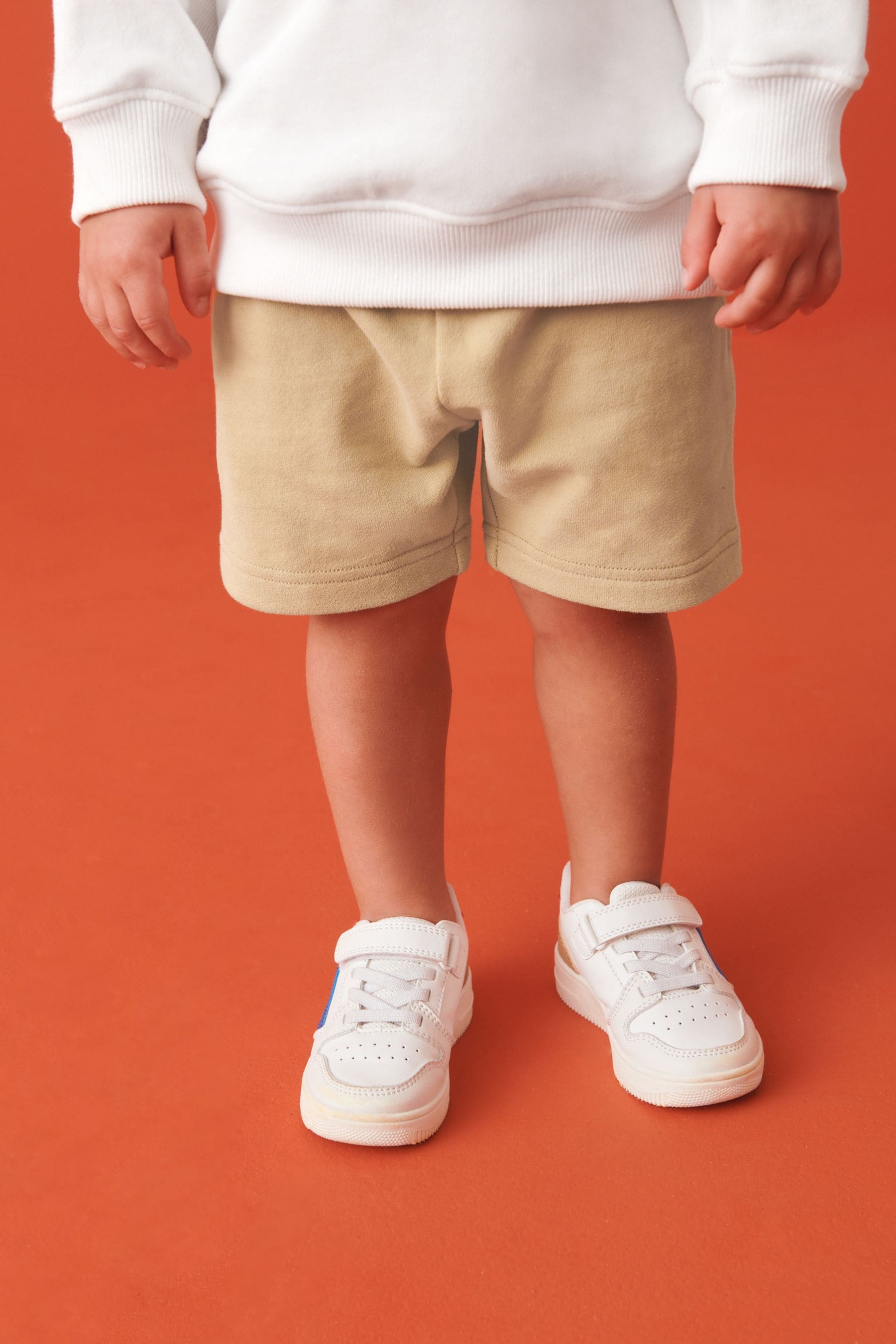 Ecru Off White Oversized 100% Cotton Sweatshirt and Shorts Set (3mths-7yrs)