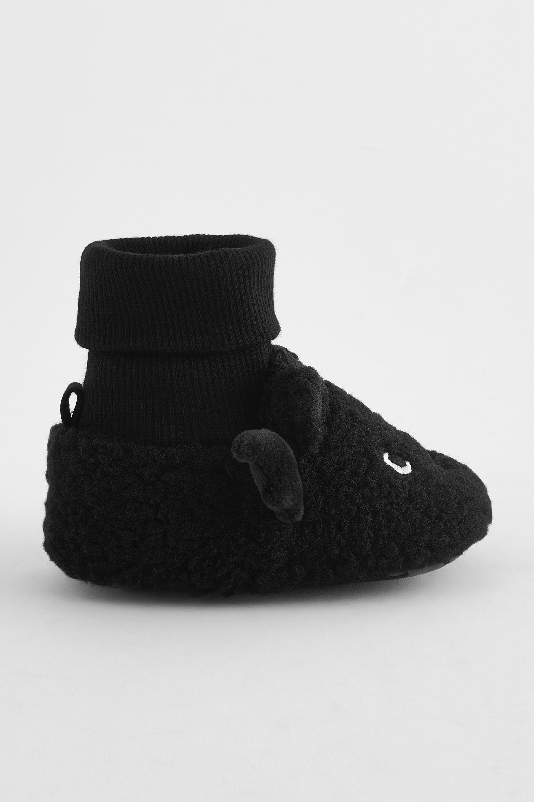 Black Bat Sensory Sock Top Baby Booties (0-2mths)