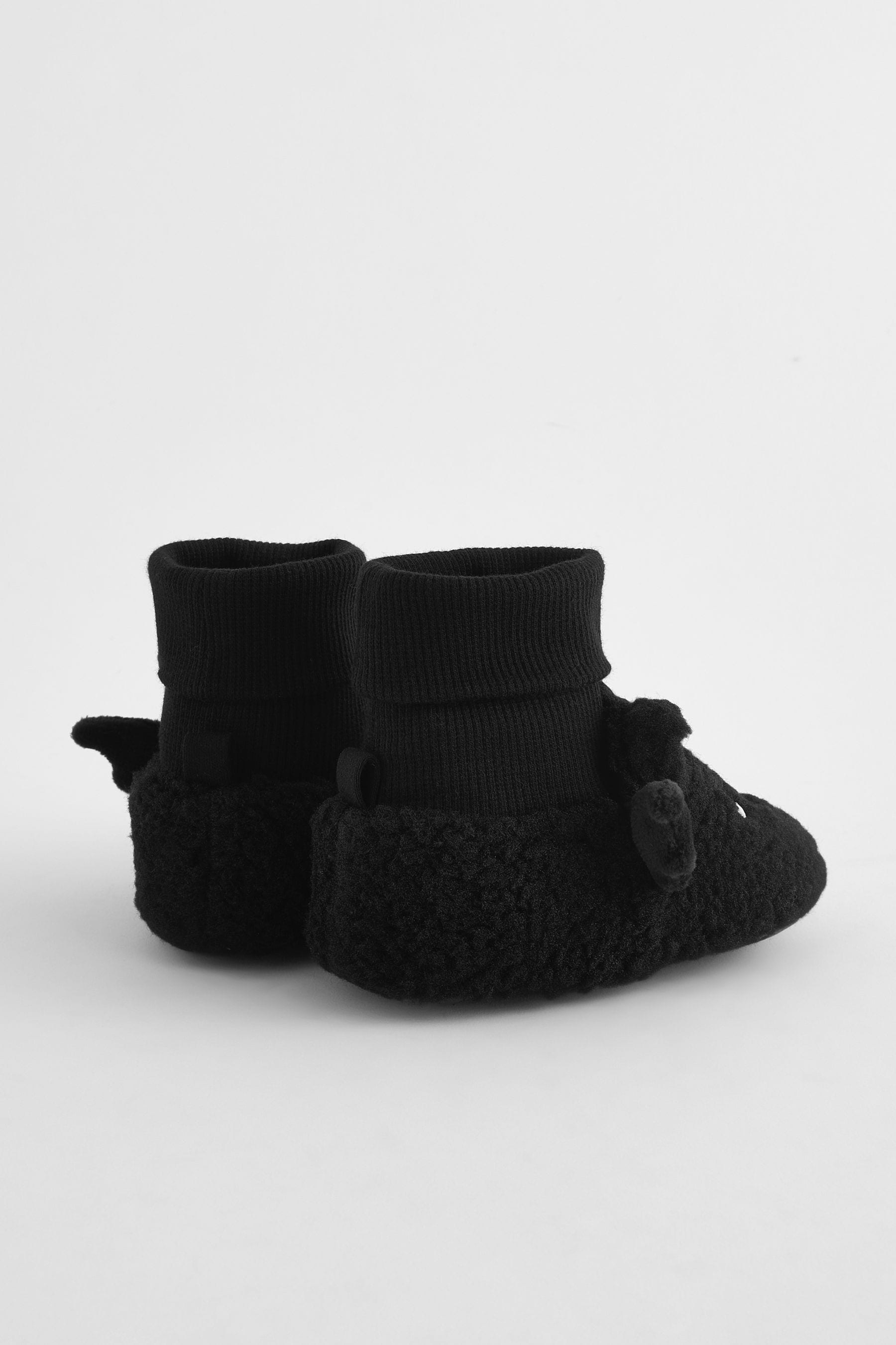 Black Bat Sensory Sock Top Baby Booties (0-2mths)