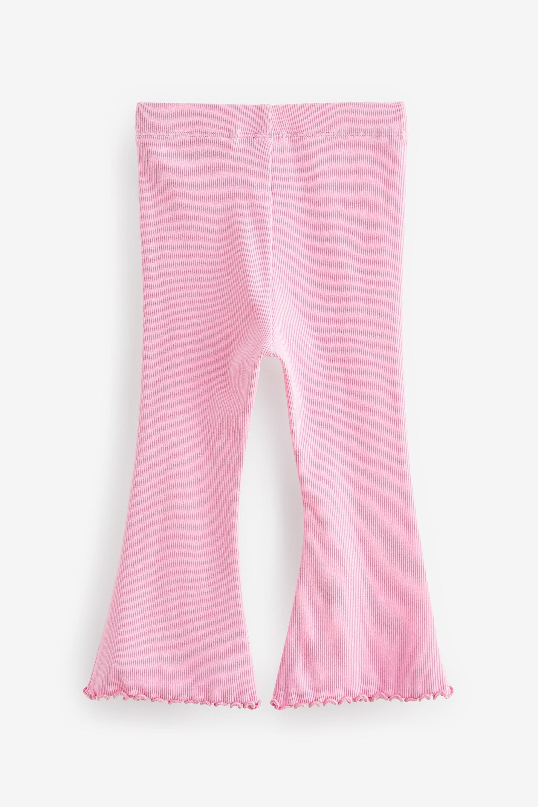 Bright Pink Rib Flare Leggings (3mths-7yrs)