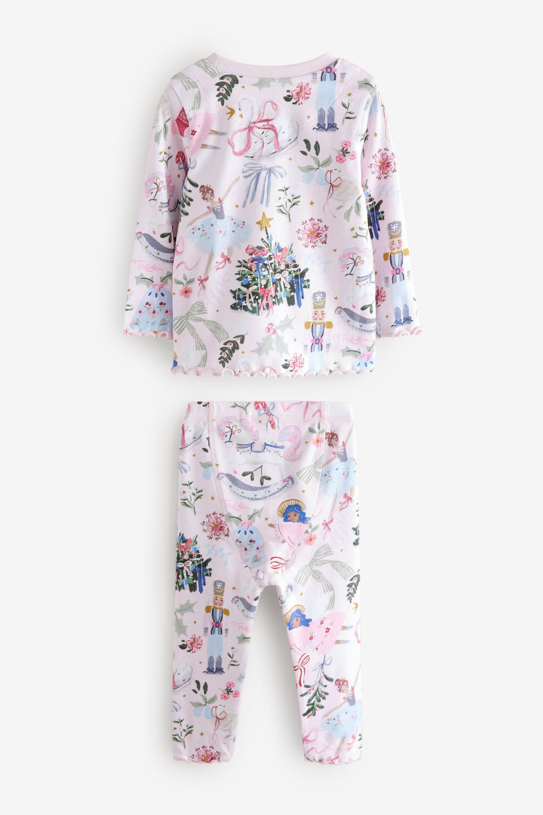 Pink Nutcracker 100% Cotton Christmas Snuggle Pyjamas (9mths-16yrs)