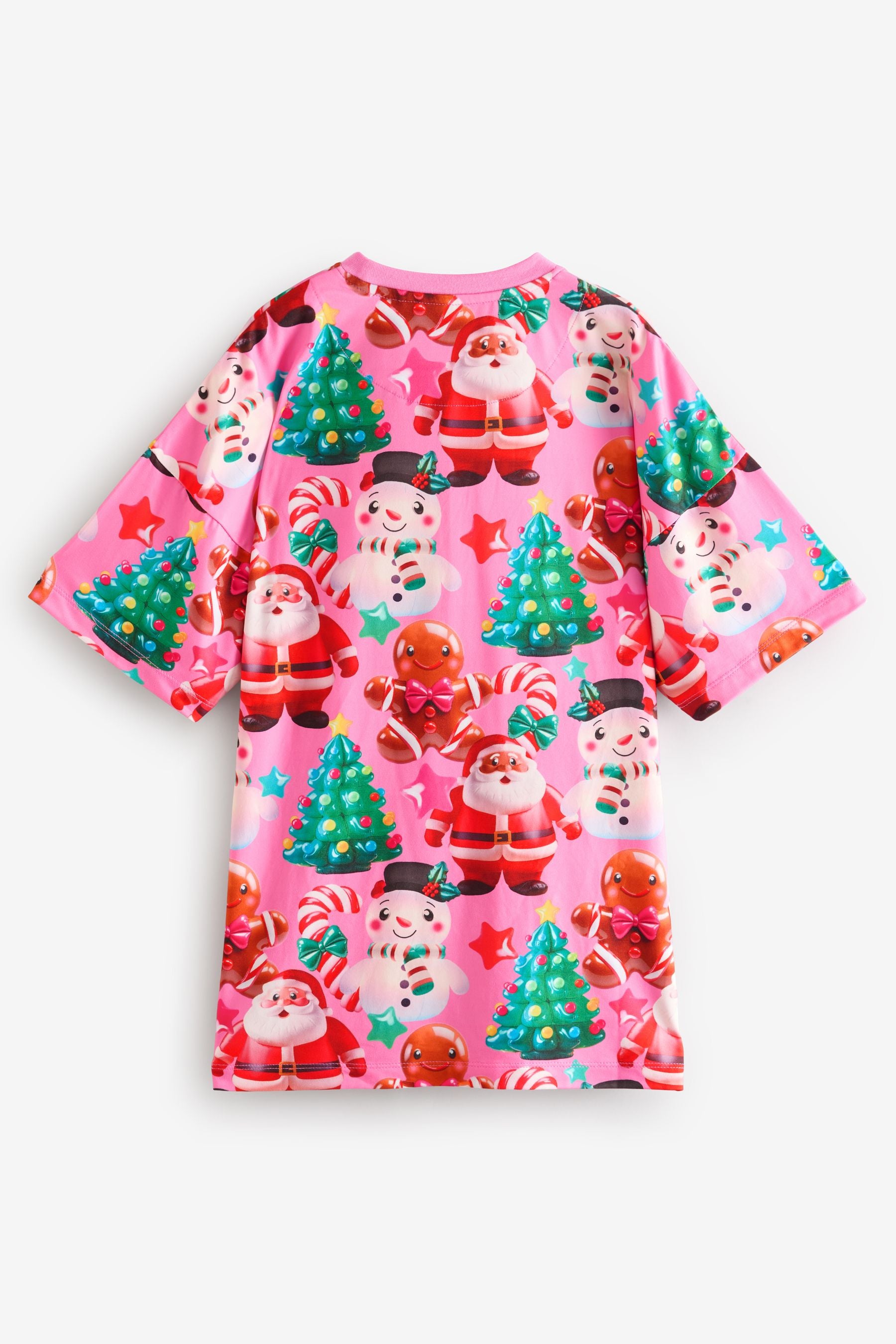 Pink Santa Christmas Nightie (3-16yrs)