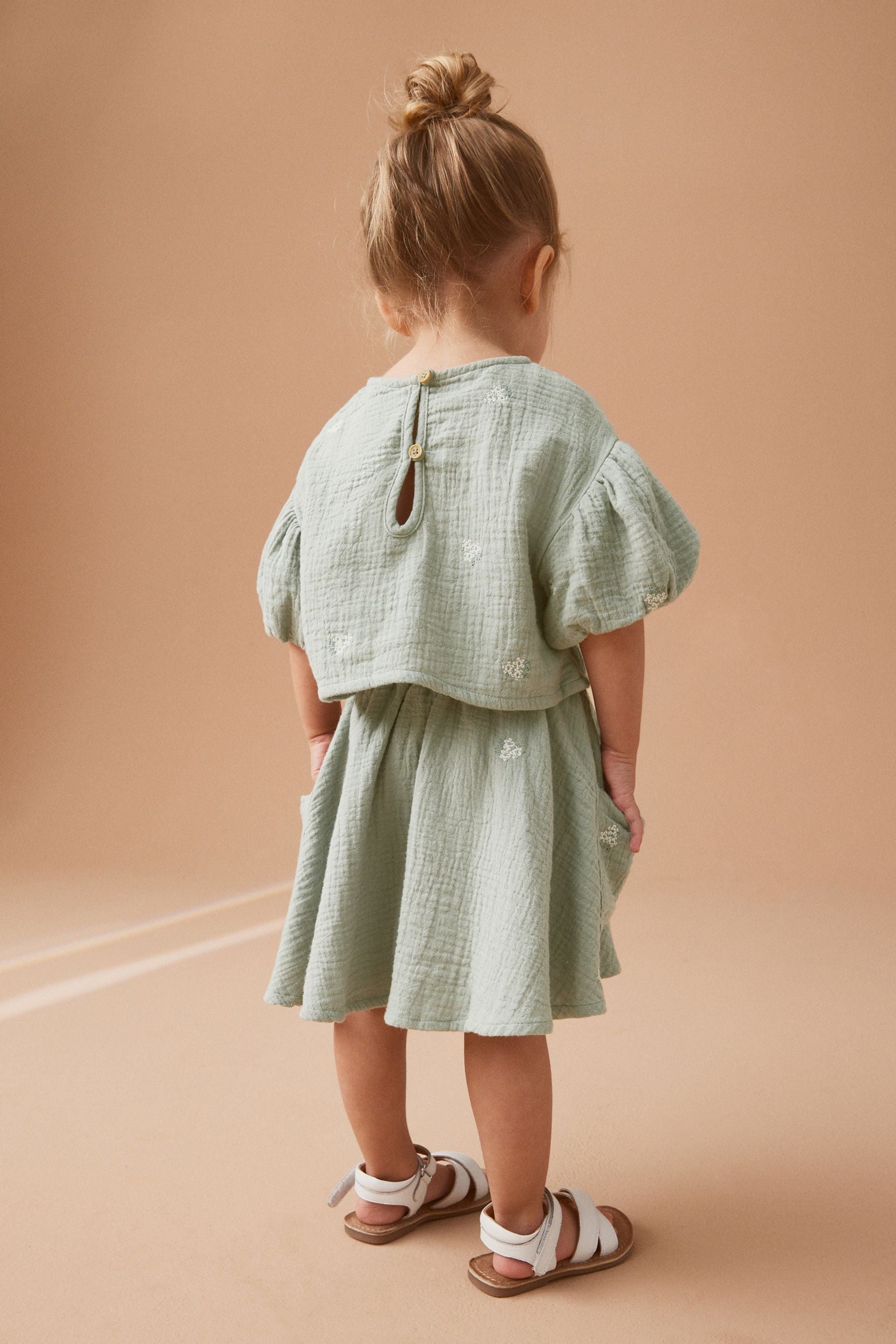 Sage Green Top & Skirt Set (3mths-7yrs)