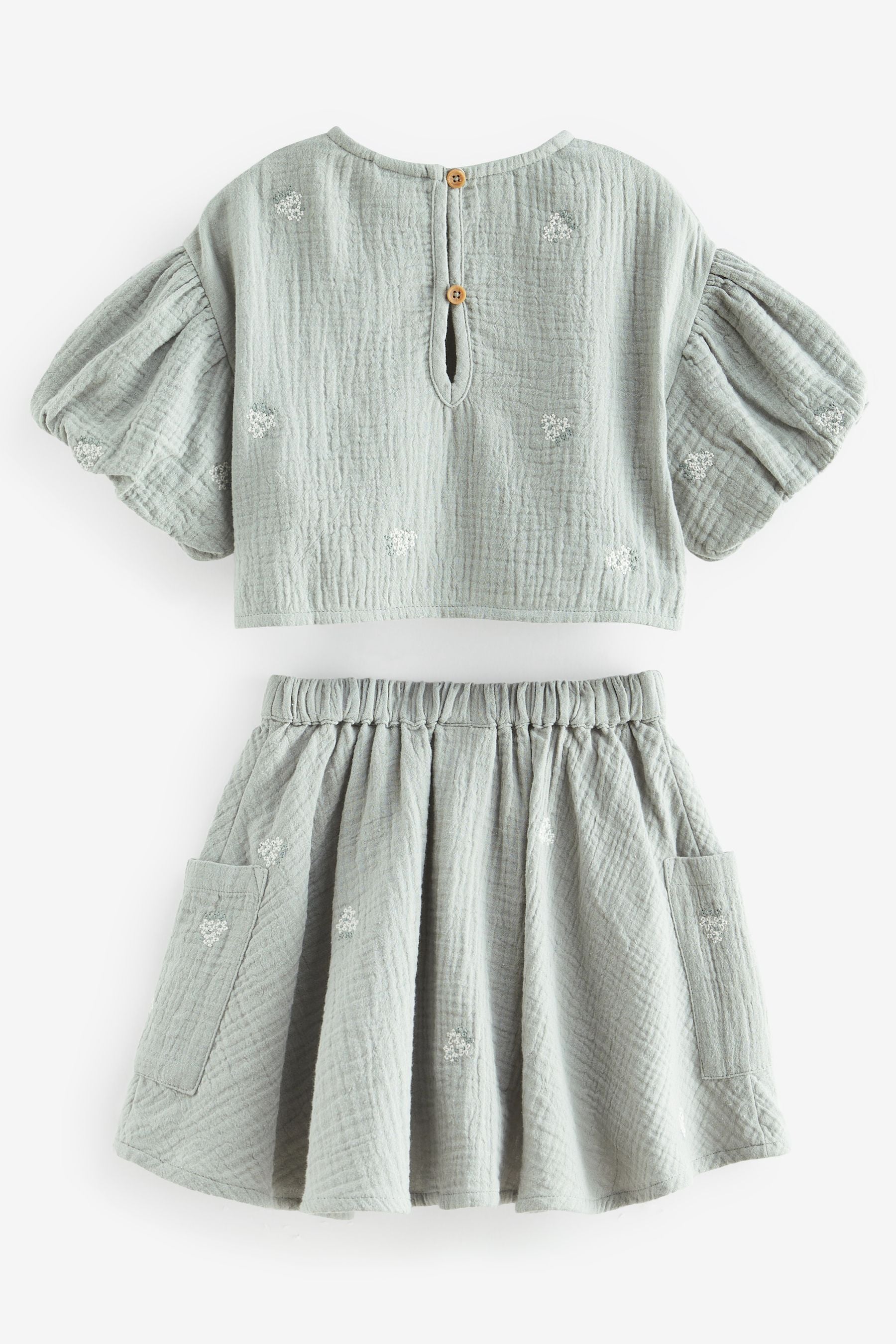 Sage Green Top & Skirt Set (3mths-7yrs)