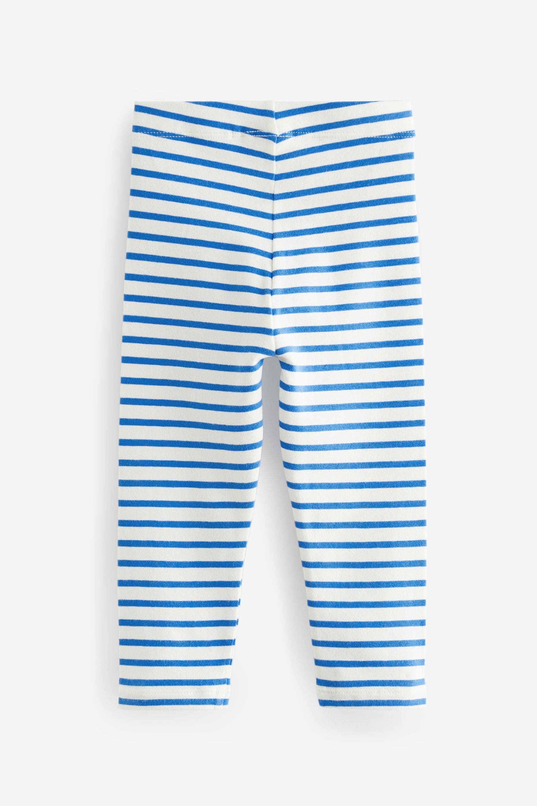 Blue Stripe Strawberry Embellished Leggings (3mths-7yrs)