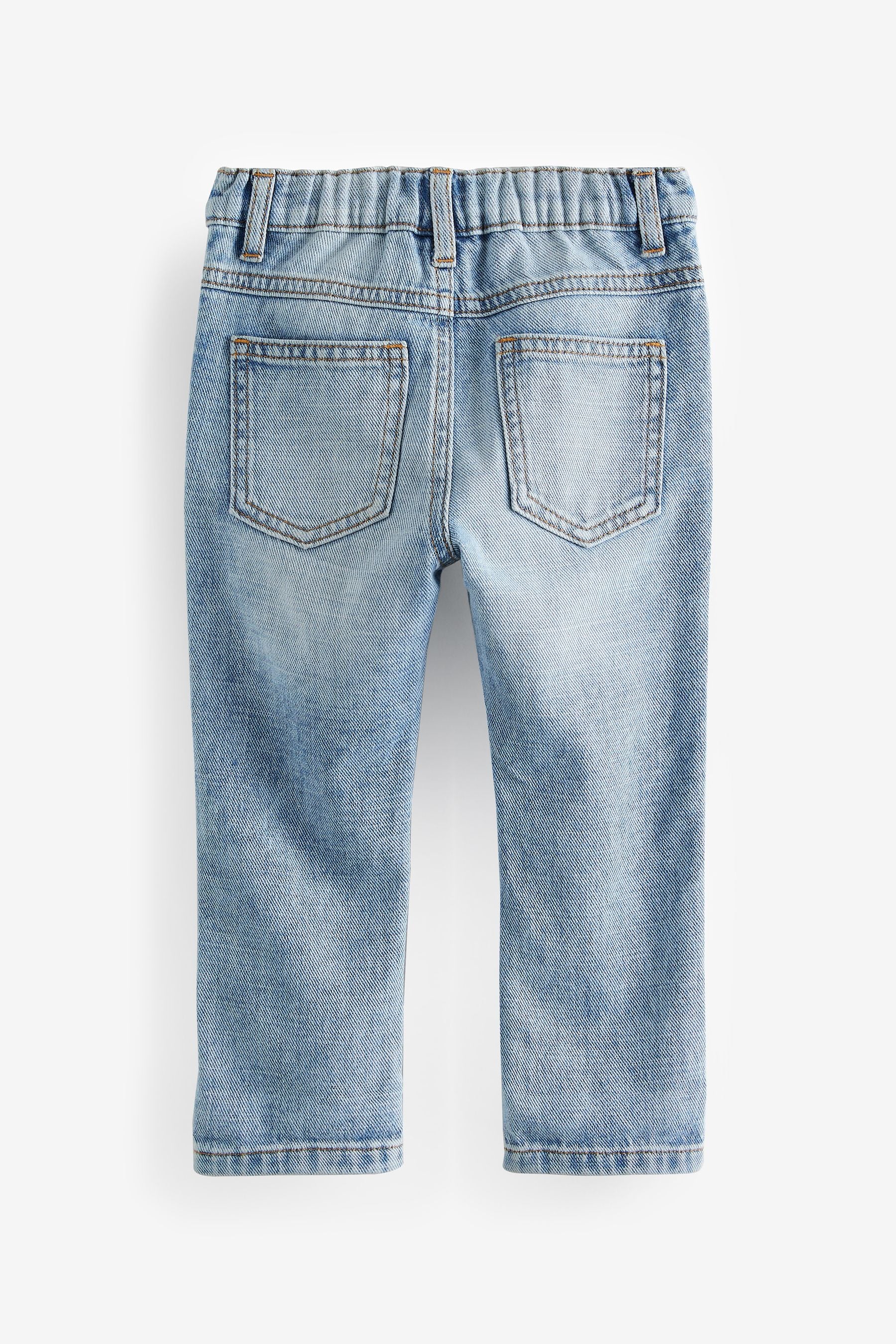 Light Blue Denim 100% Cotton Distressed Jeans (3mths-7yrs)