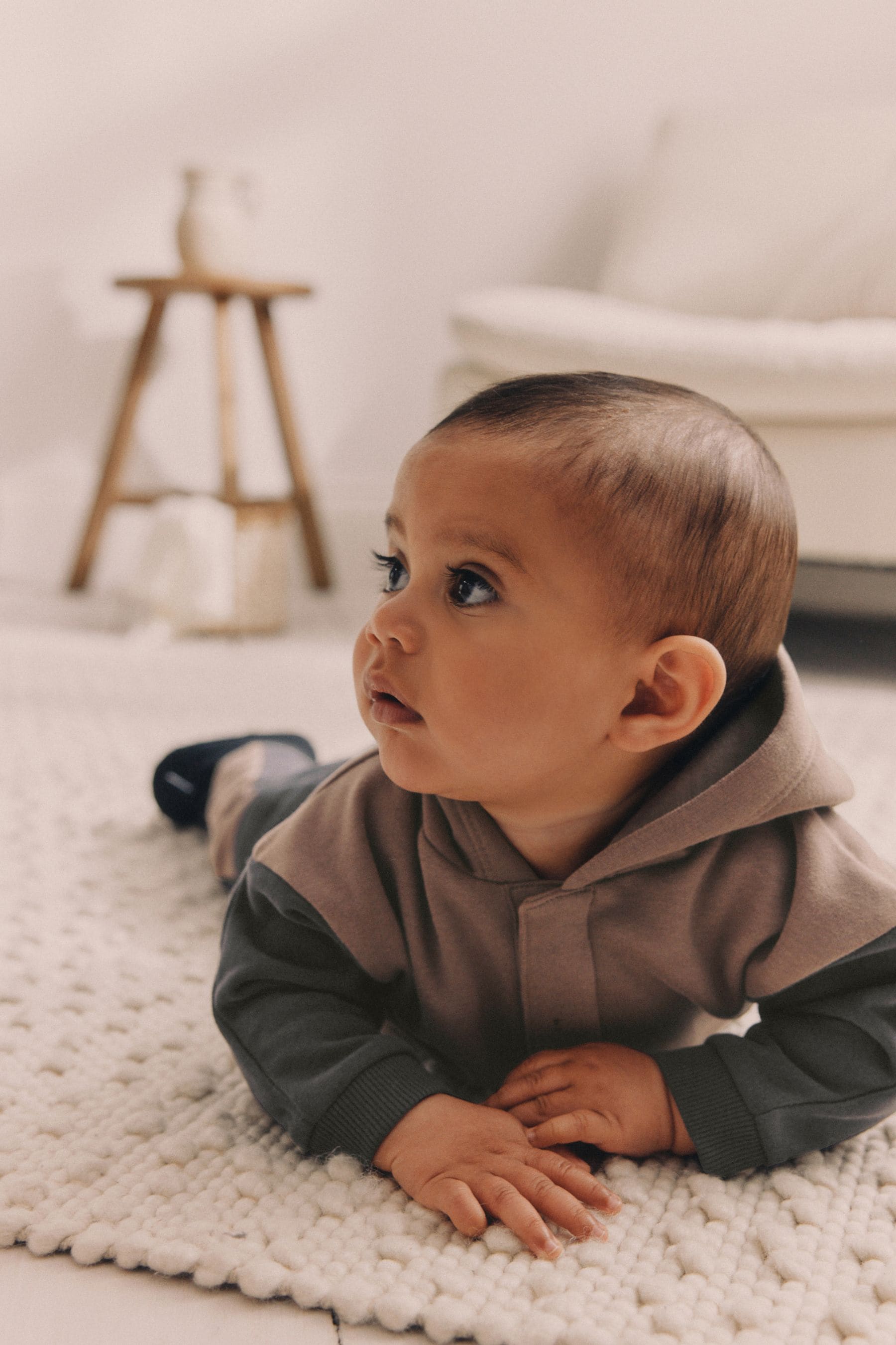 Black & White Baby Sweatshirt and Joggers Set