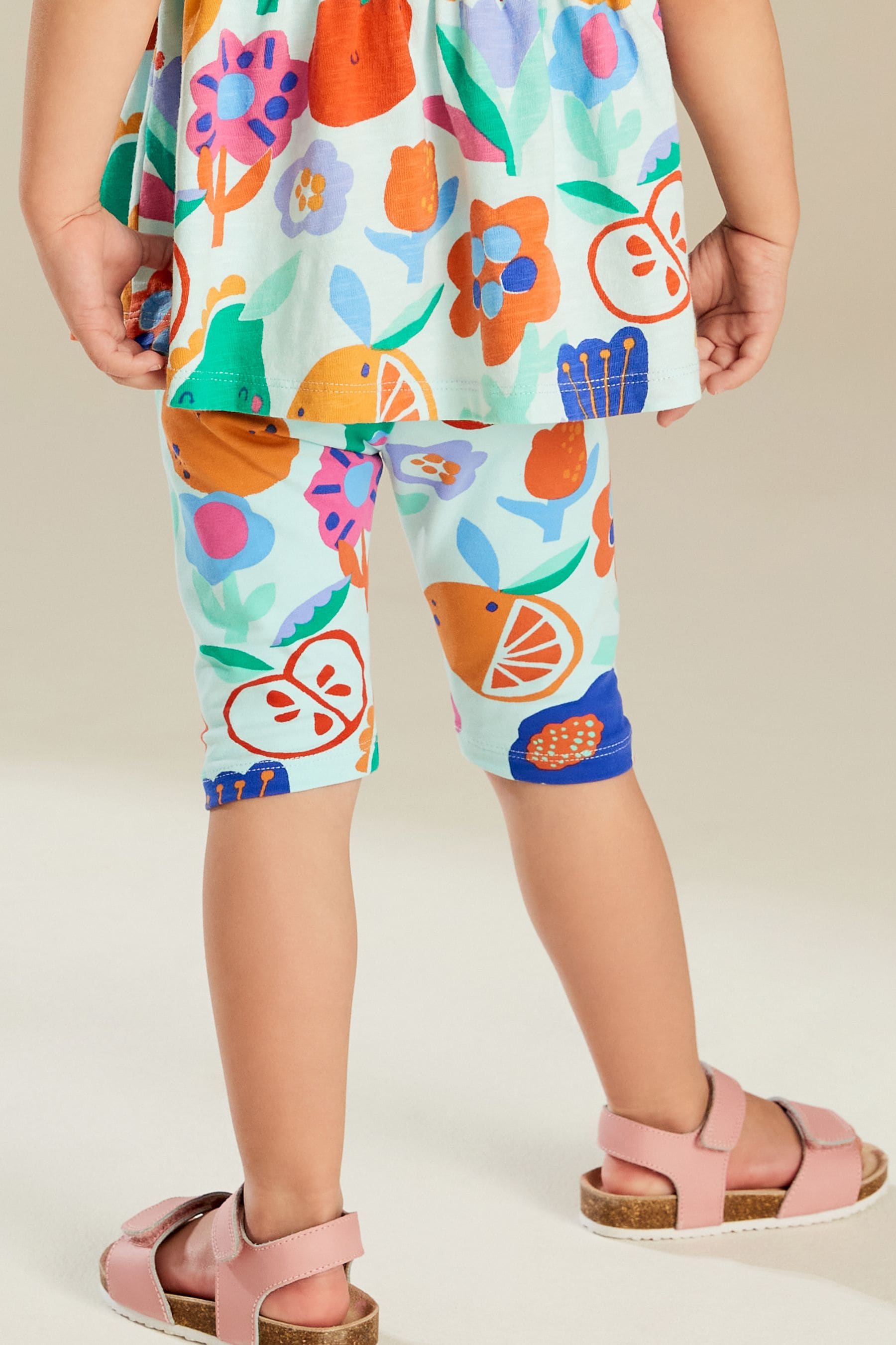 Blue Fruits Cropped Leggings (3mths-7yrs)