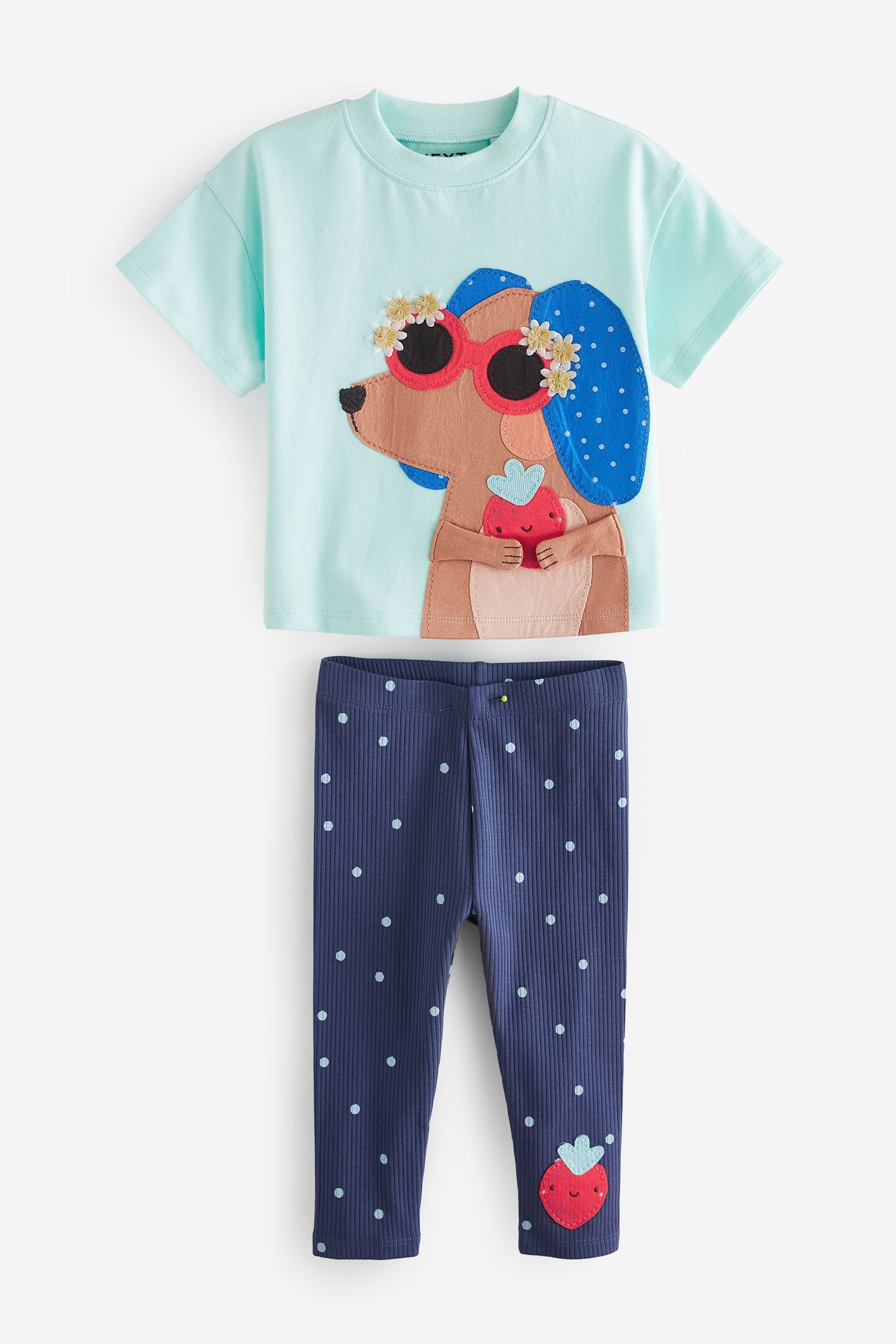 Blue Dog Short Sleeve T-Shirt and Leggings Set (3mths-7yrs)