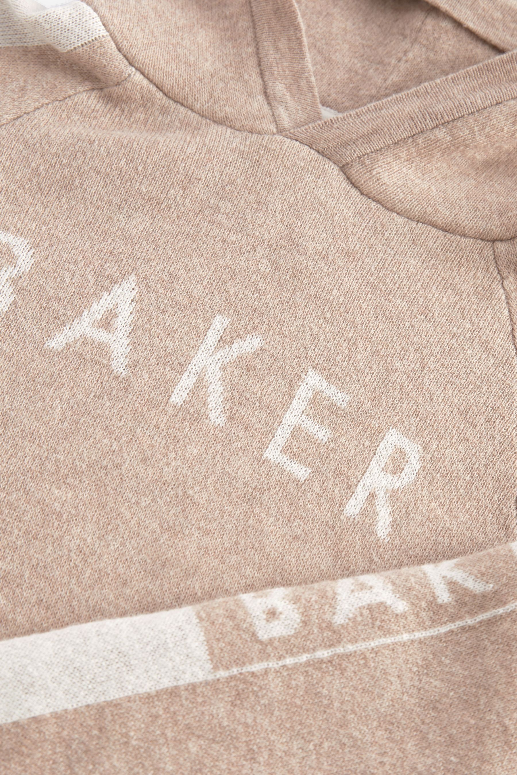 Baker by Ted Baker (0-6yrs) Beige Knitted Hoodie and Joggers Set