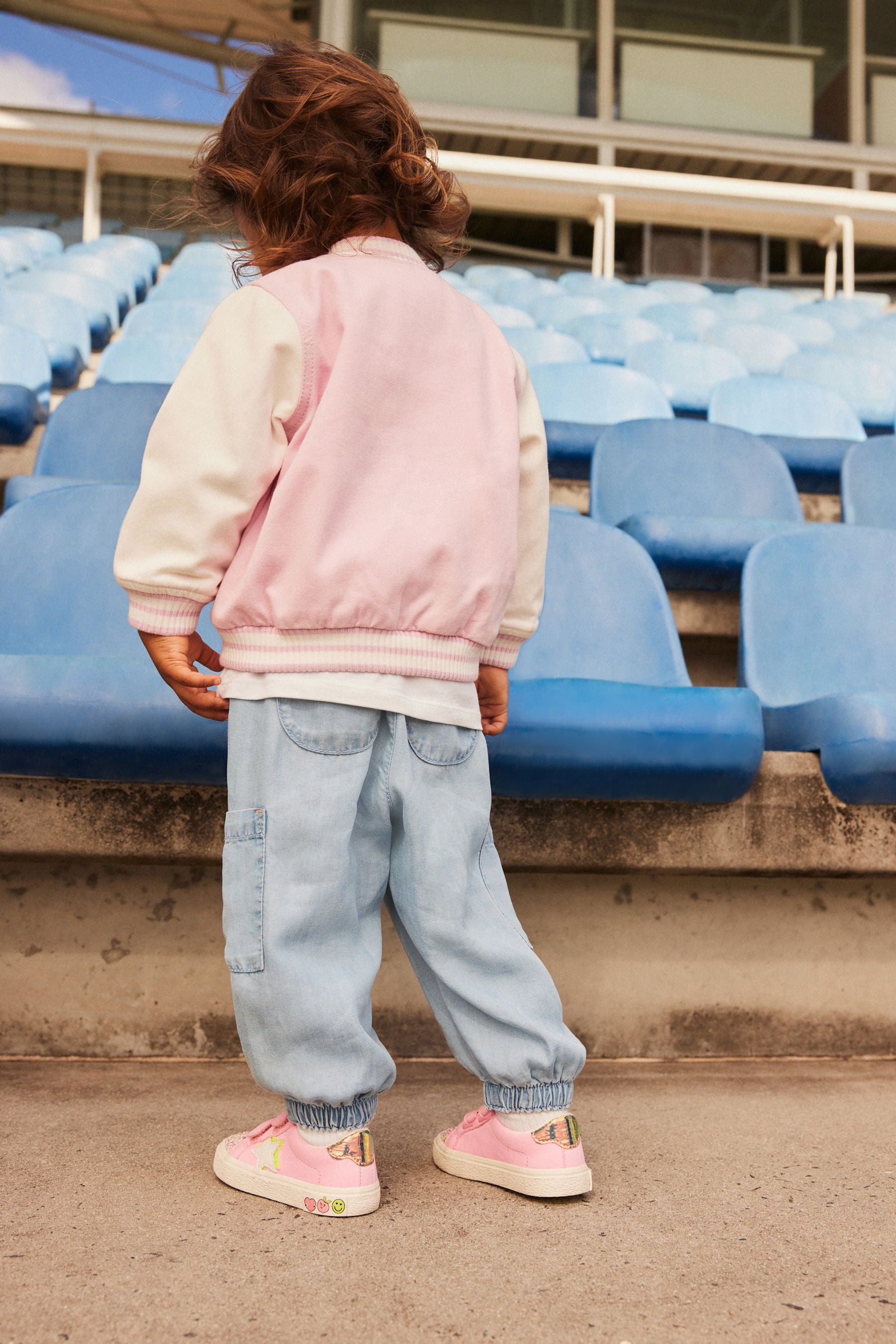 Pink Varsity Bomber Jacket (6mths-7yrs)