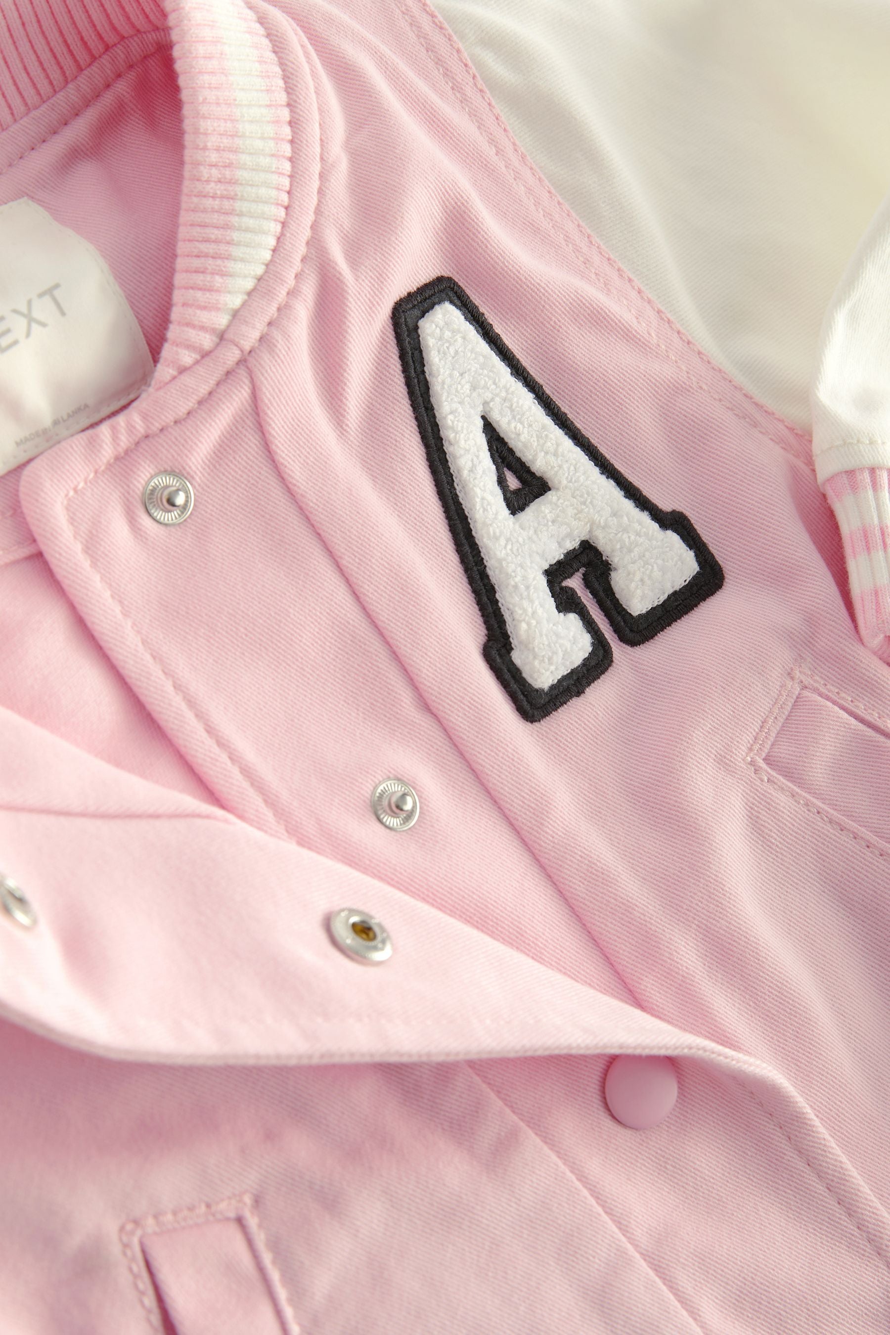 Pink Varsity Bomber Jacket (6mths-7yrs)