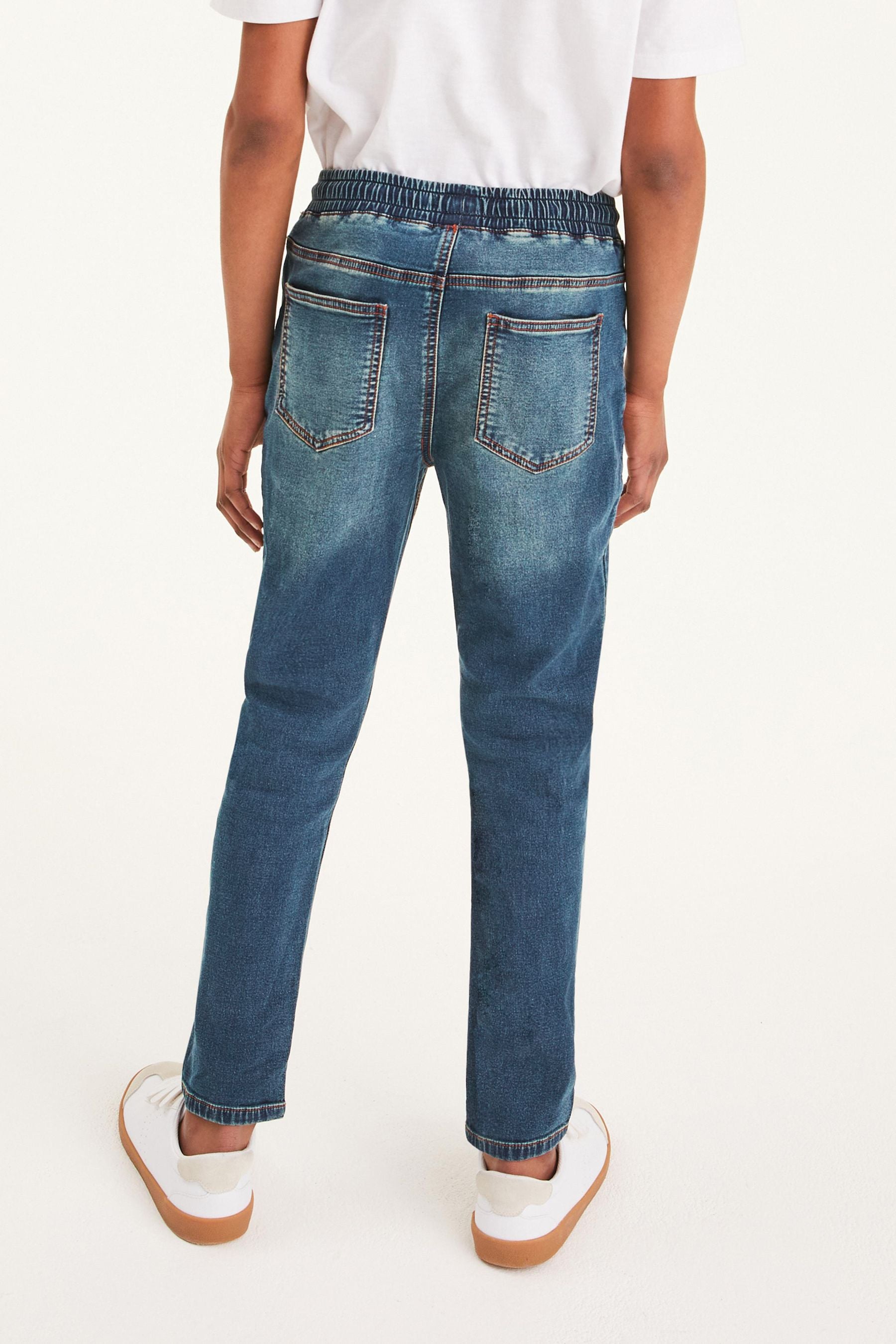 Mid Vintage Blue Skinny Fit Stretch Elasticated Waist Jeans (3-16yrs)