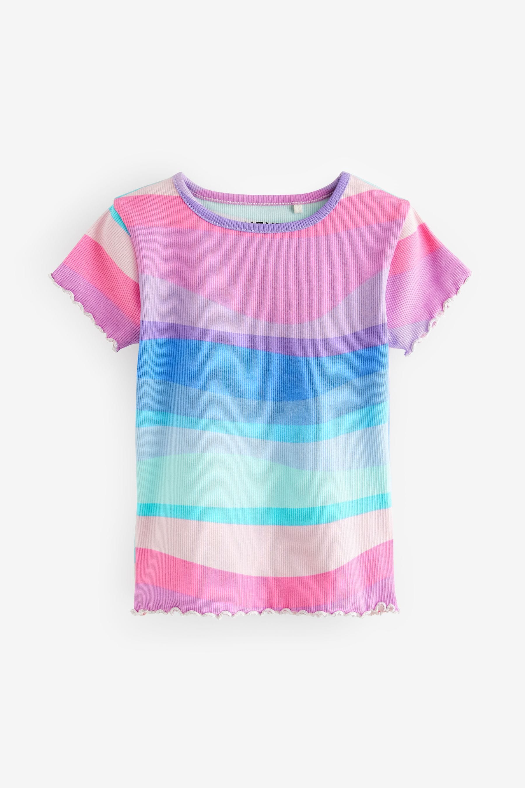 Pink Rib Short Sleeve T-Shirts 5 Pack (3mths-7yrs)