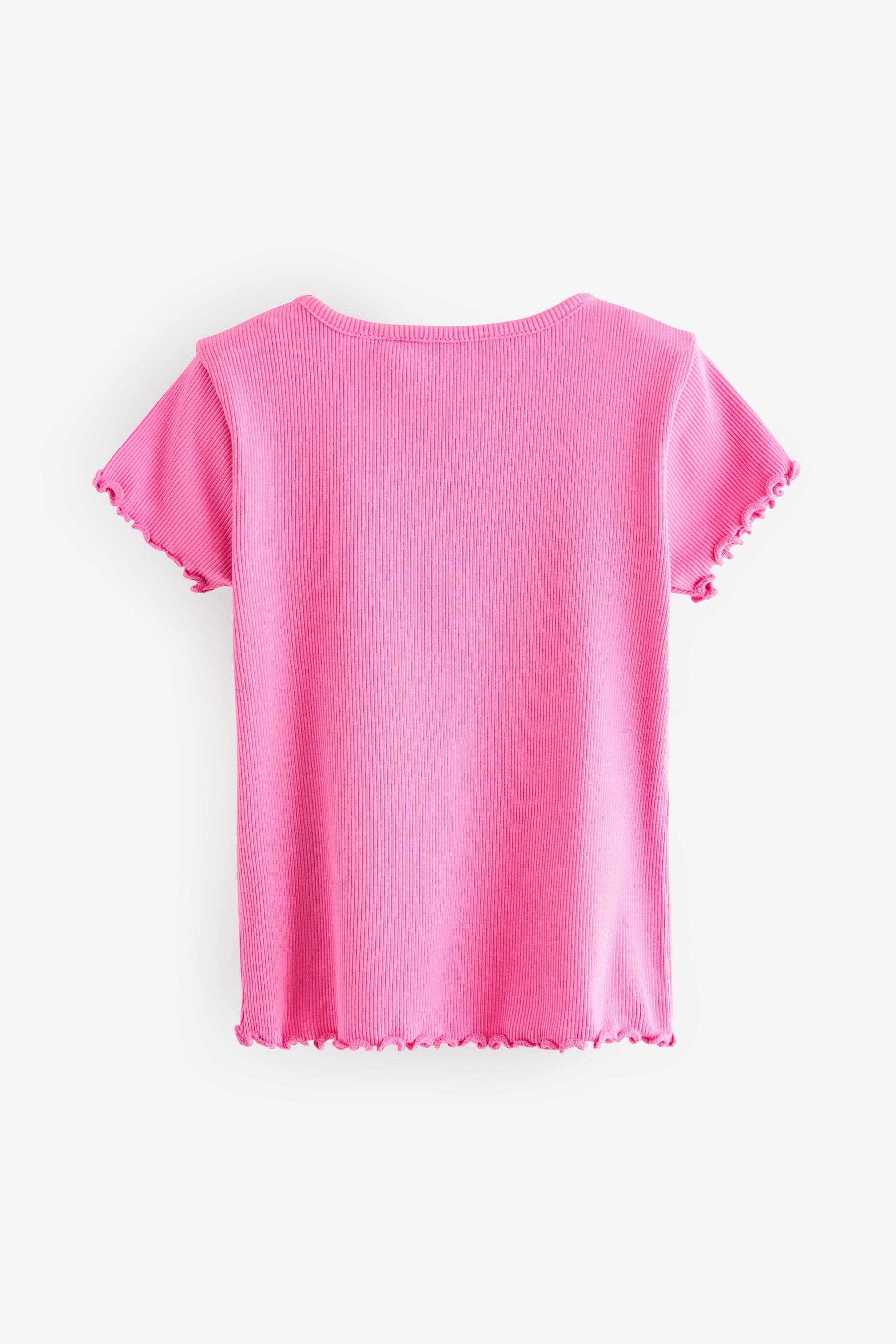 Pink Rib Short Sleeve T-Shirts 5 Pack (3mths-7yrs)