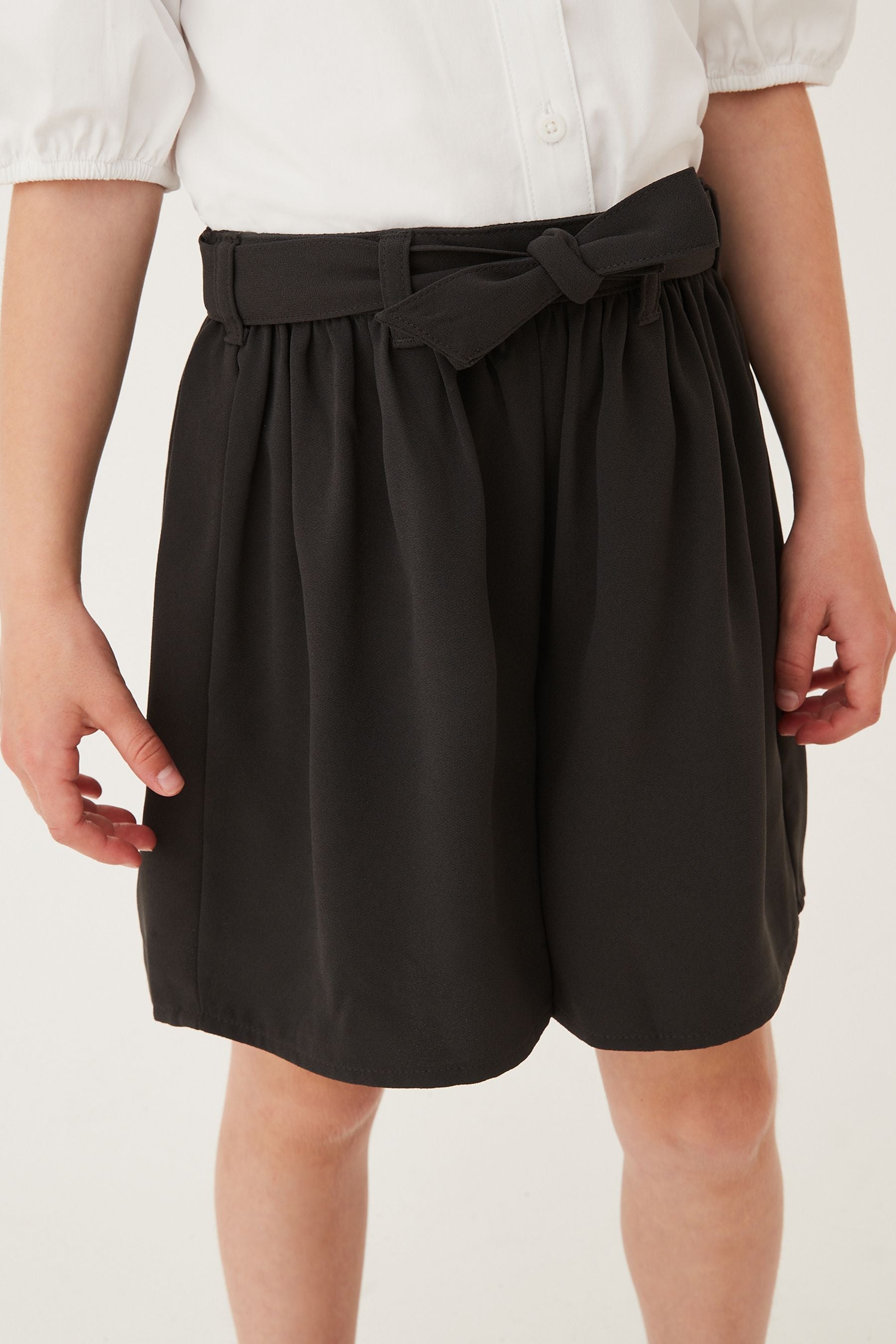 Charcoal Grey Tie Front Skort (3-16yrs)