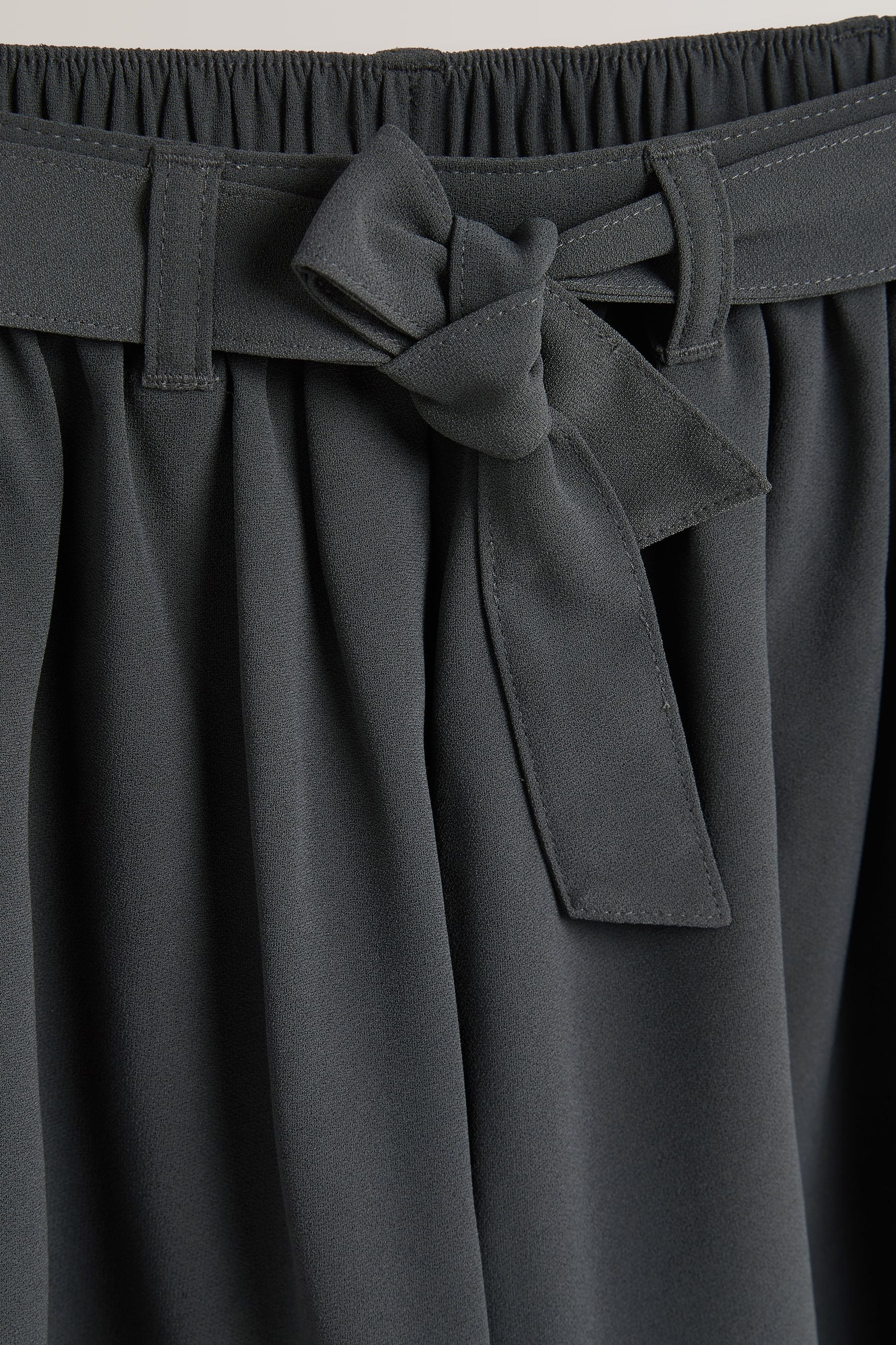 Charcoal Grey Tie Front Skort (3-16yrs)