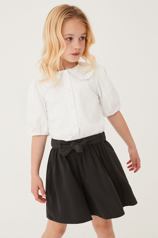 Charcoal Grey Tie Front Skort (3-16yrs)