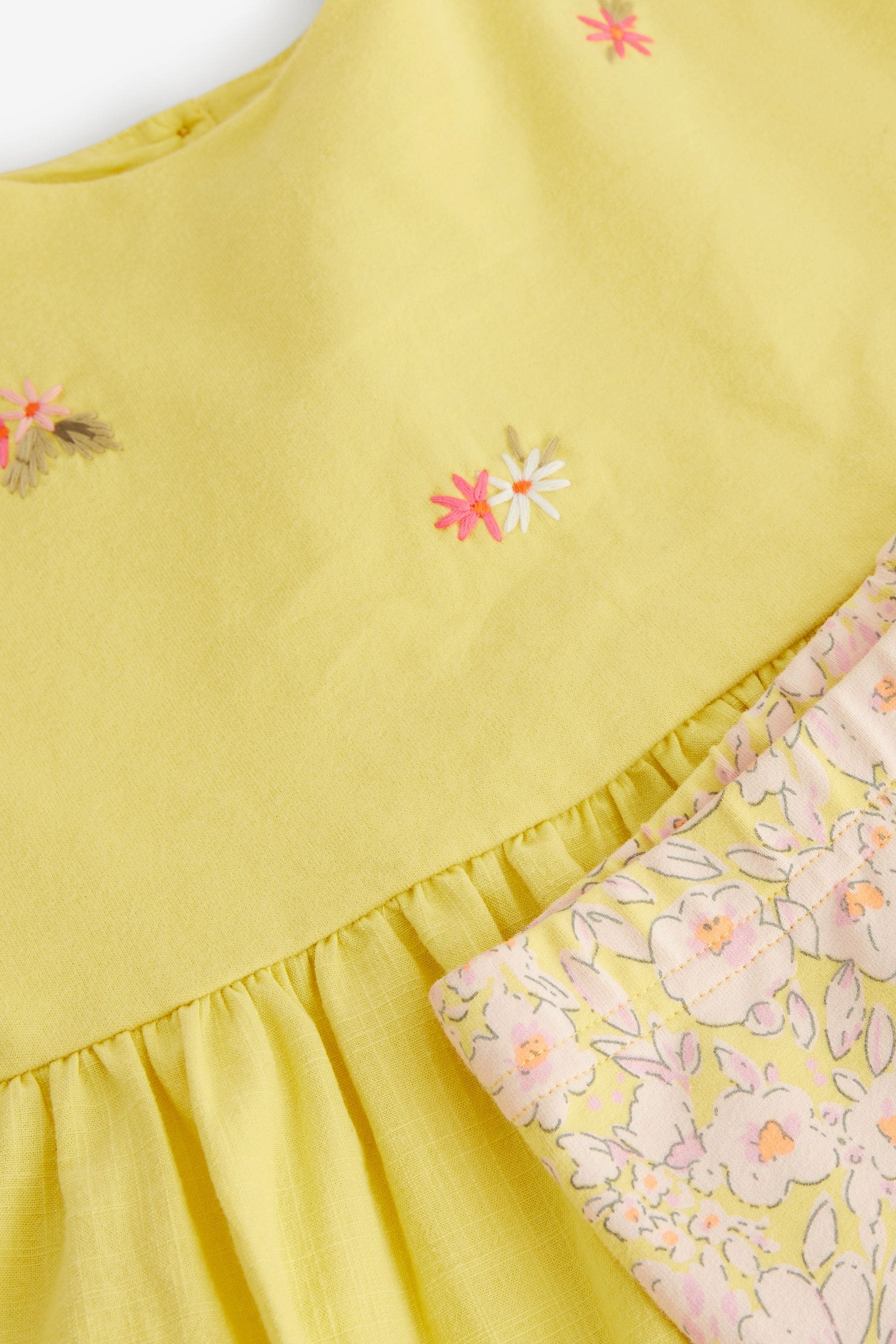 Lime Green Short Sleeve Embroidered Blouse and Cycle Shorts Set (3mths-7yrs)