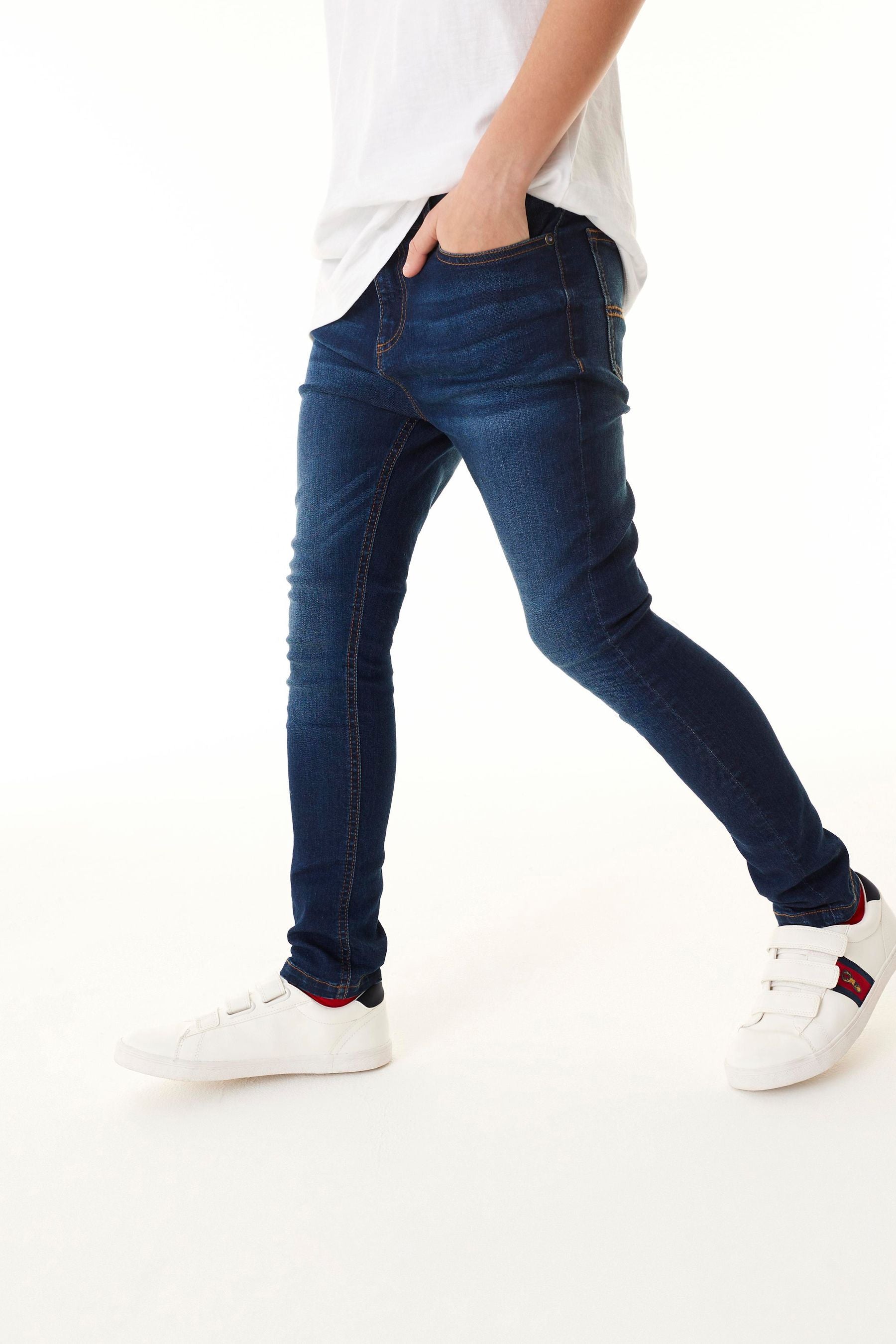 Blue Indigo Super Skinny Fit Stretch Jeans (3-17yrs)