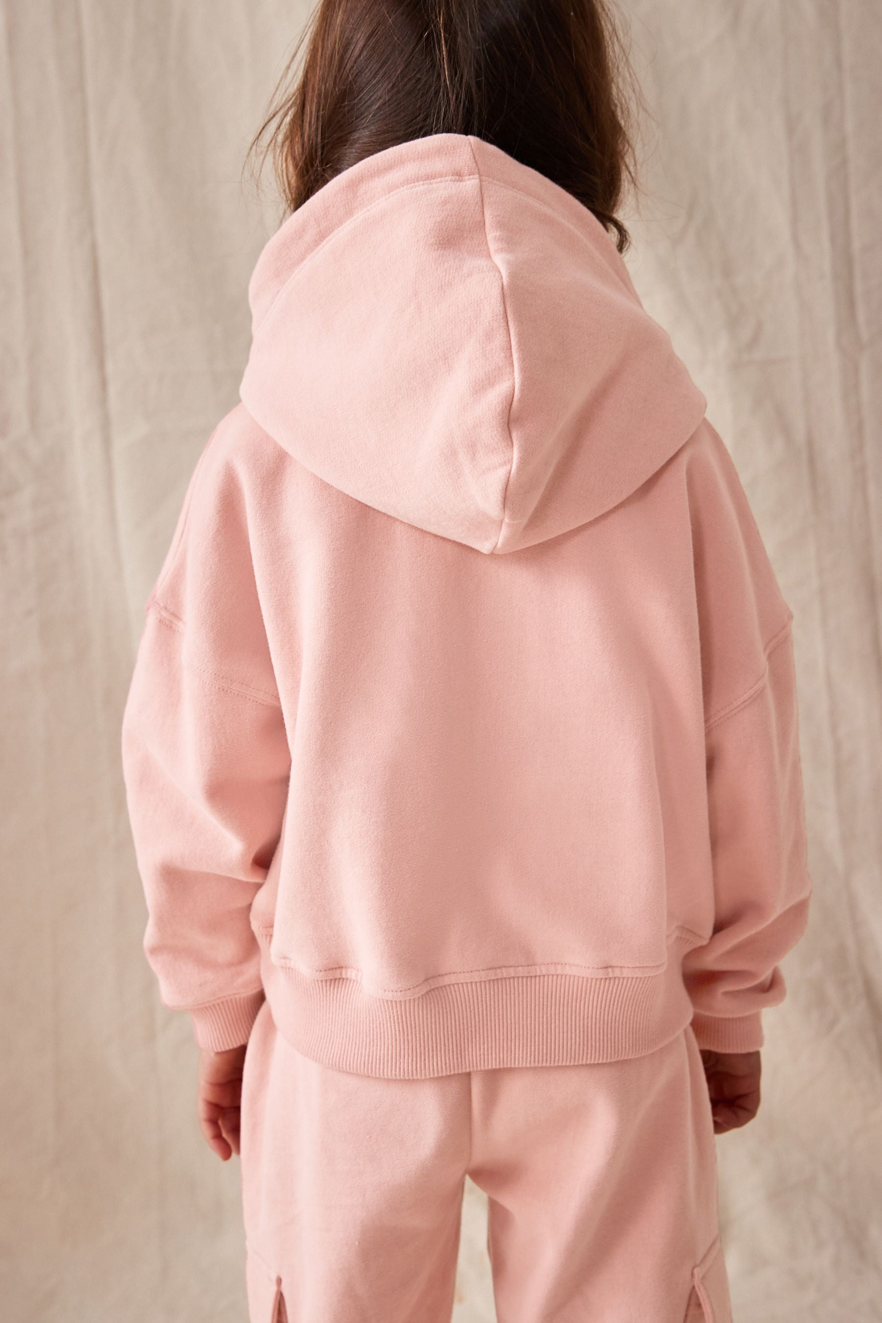 Pink Cropped Hoodie (3-16yrs)