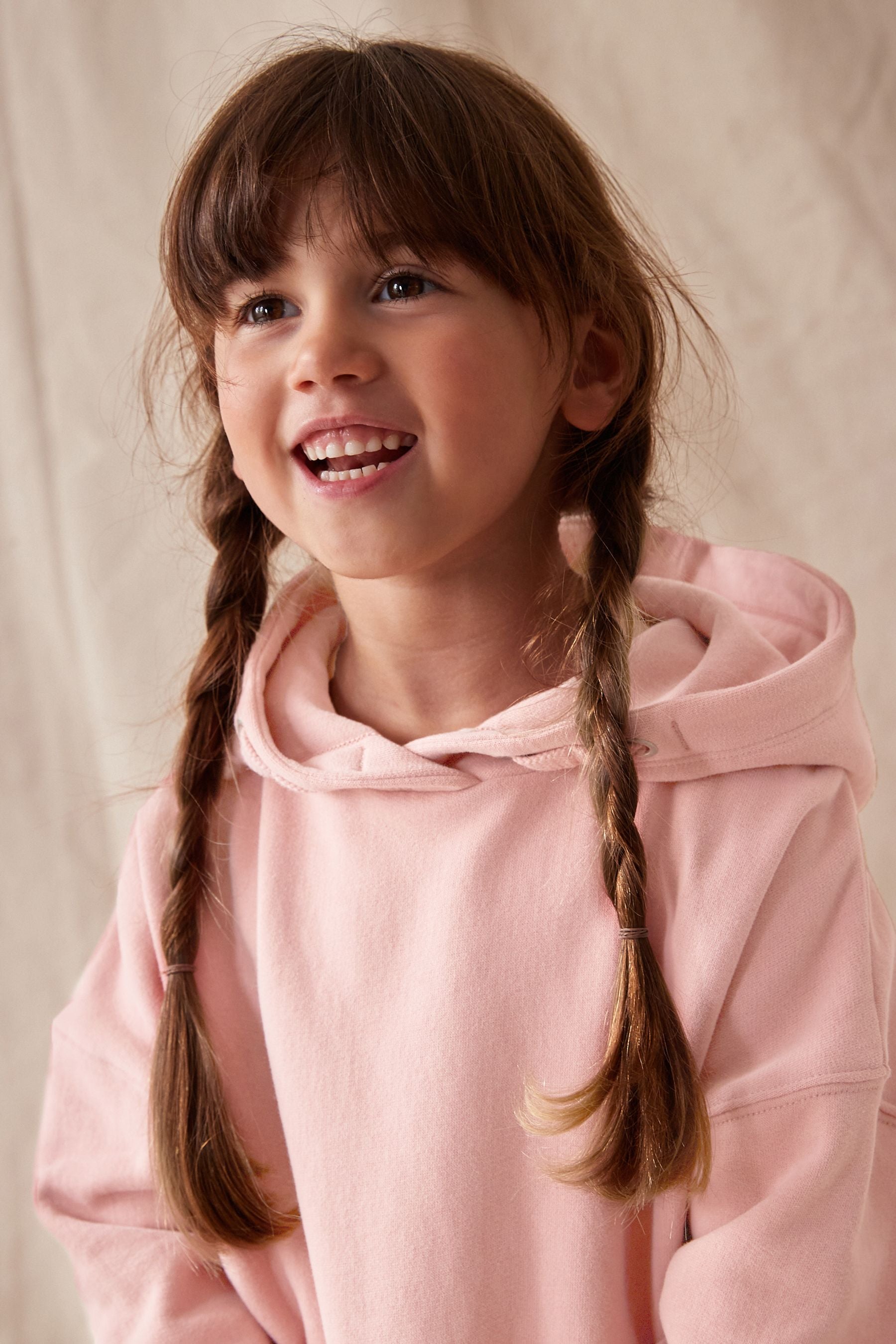 Pink Cropped Hoodie (3-16yrs)