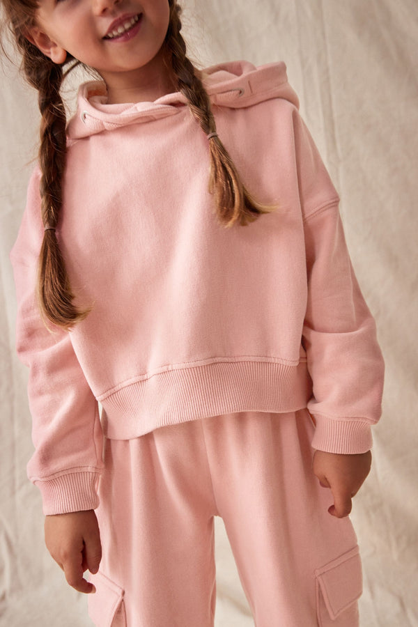 Pink Cropped Hoodie (3-16yrs)