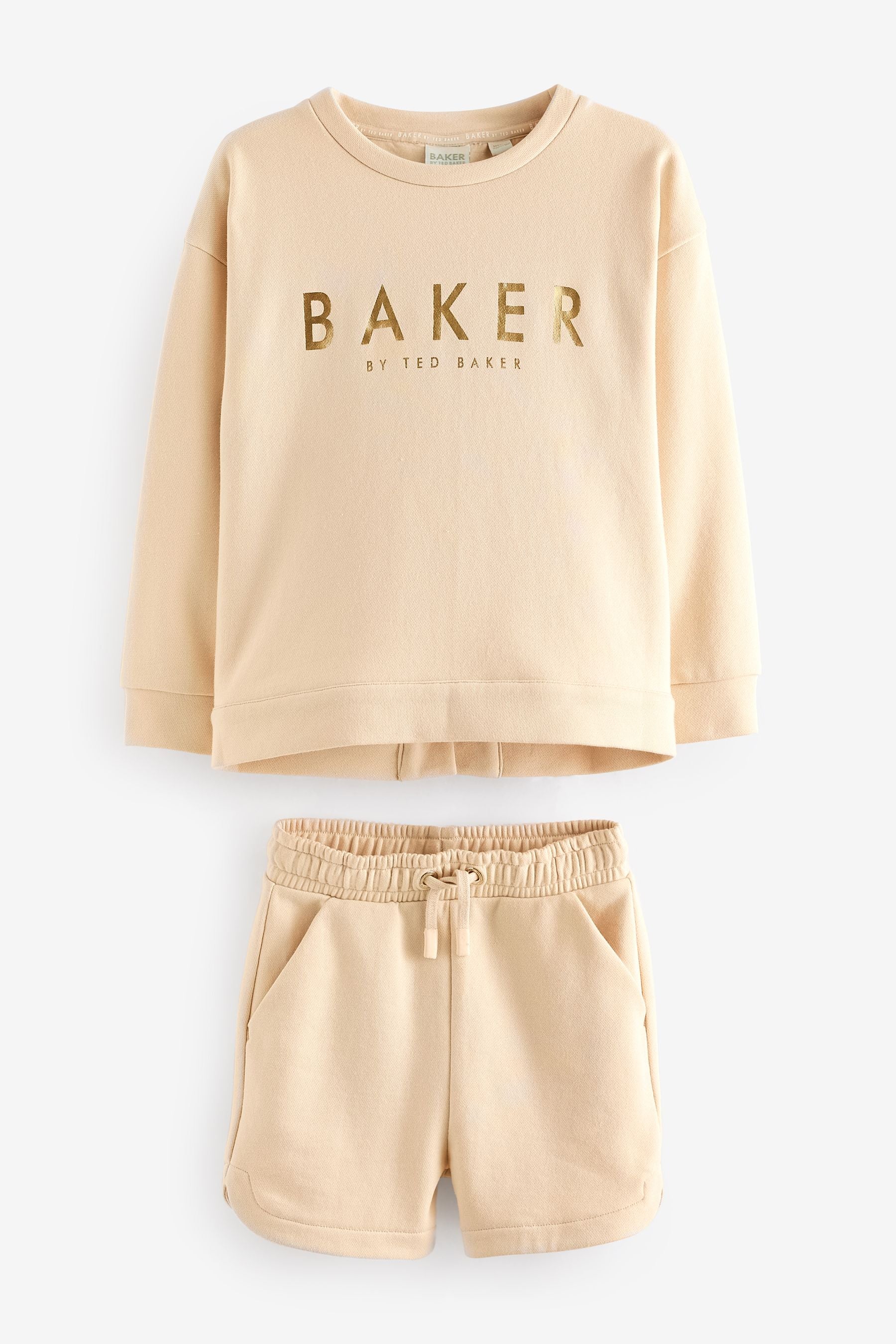 Stone Baker by Ted Baker Stone Split Back Sweater And Shorts Set