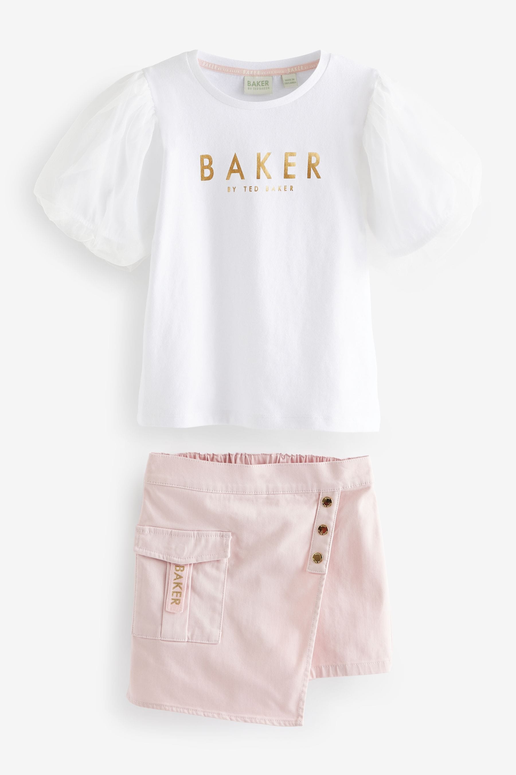 Baker by Ted Baker Organza T-Shirt And Skort Set