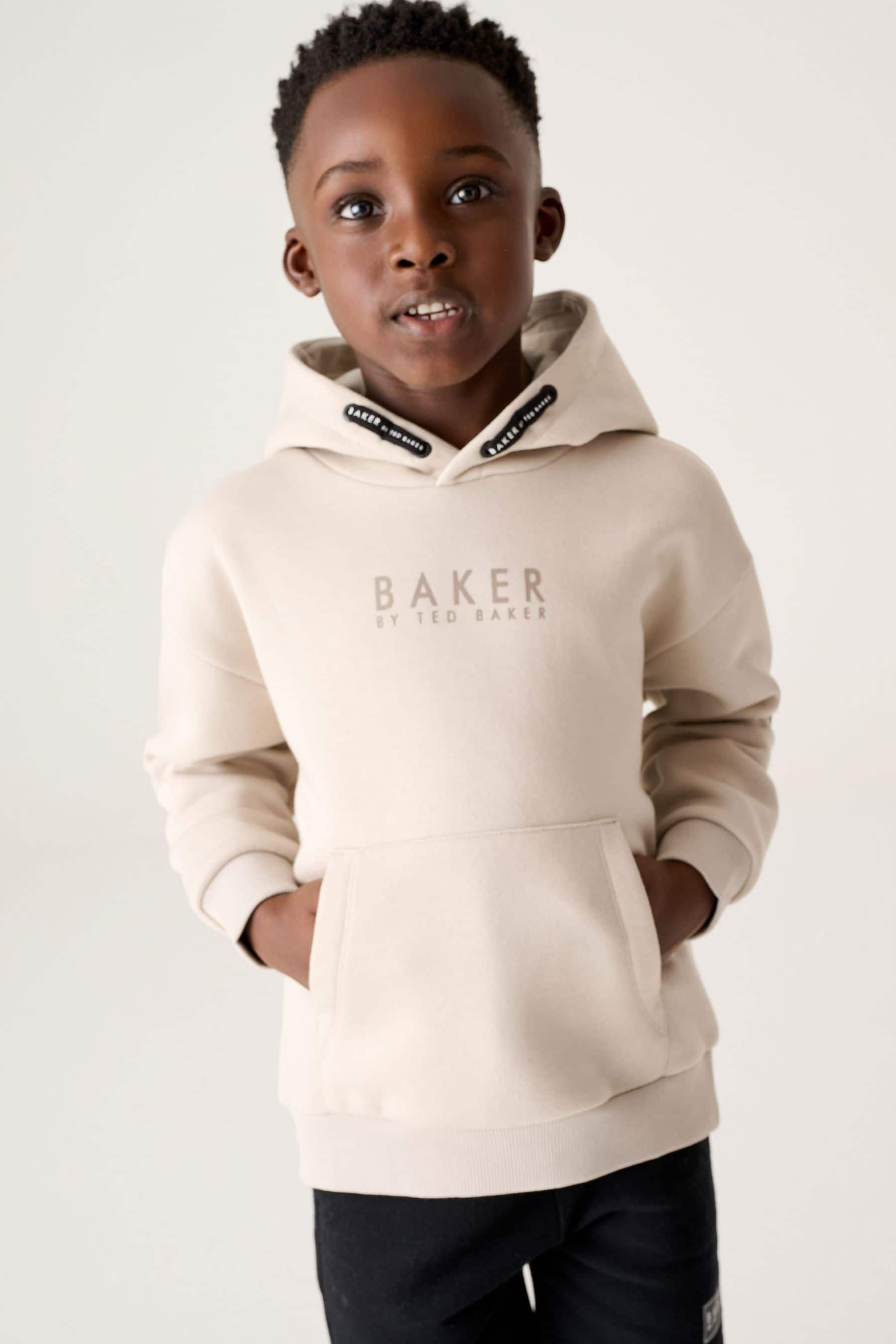 Neutral Baker by Ted Baker Varsity Hoodie