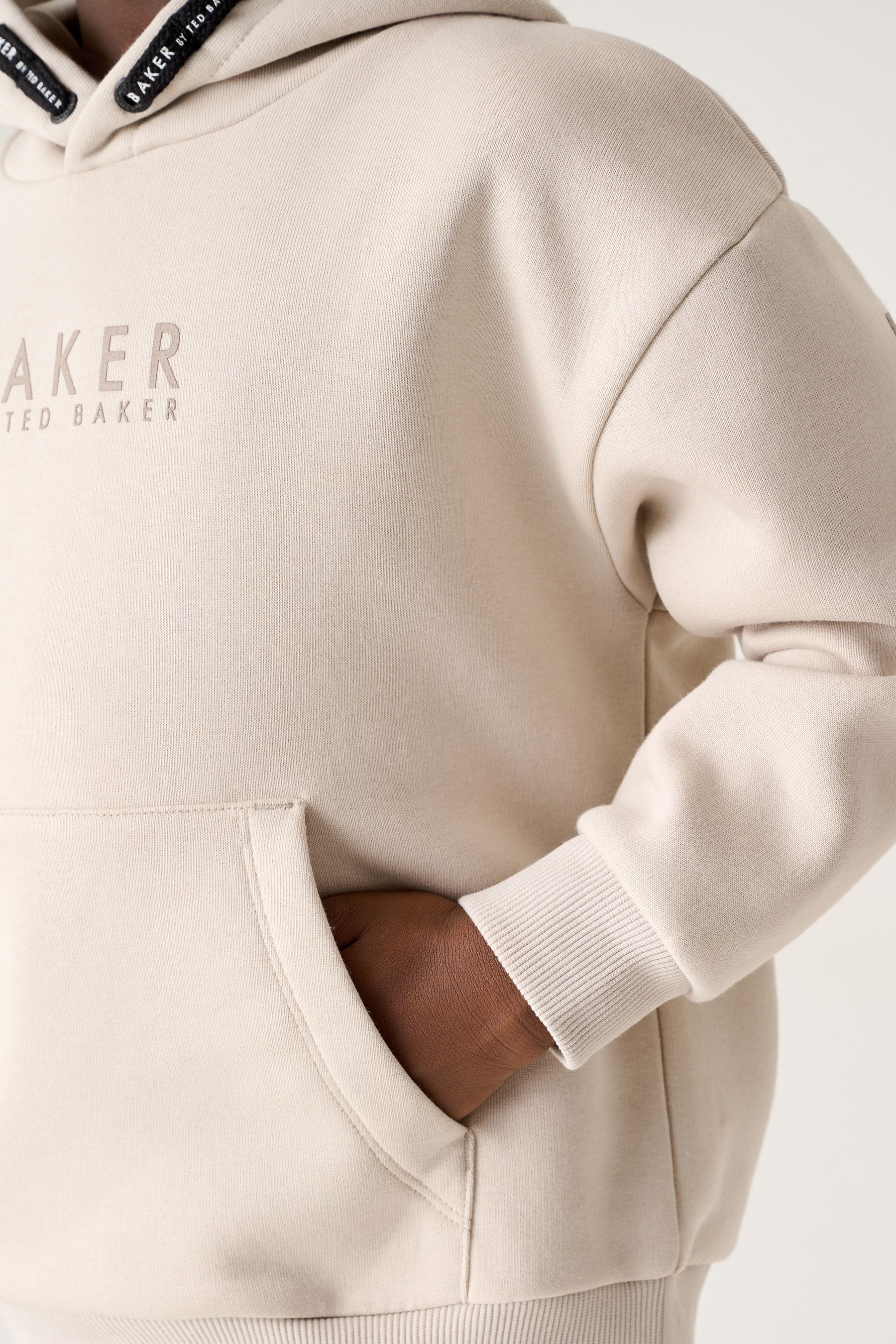 Neutral Baker by Ted Baker Varsity Hoodie