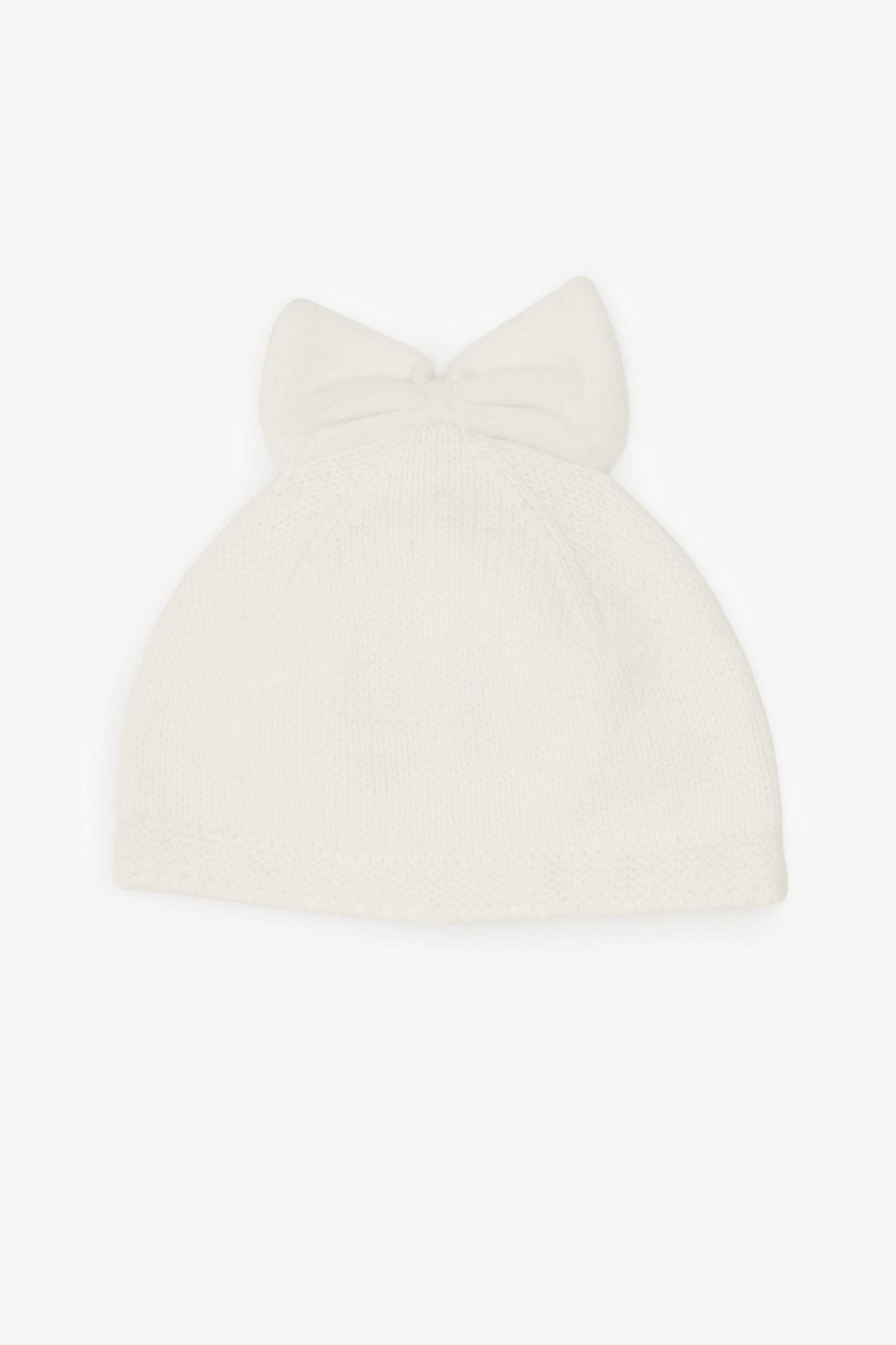 Cream Knitted Beanie Hat (0mths-2yrs)