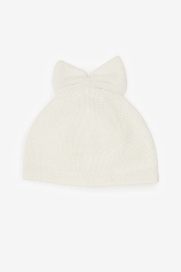 Cream Knitted Beanie Hat (0mths-2yrs)