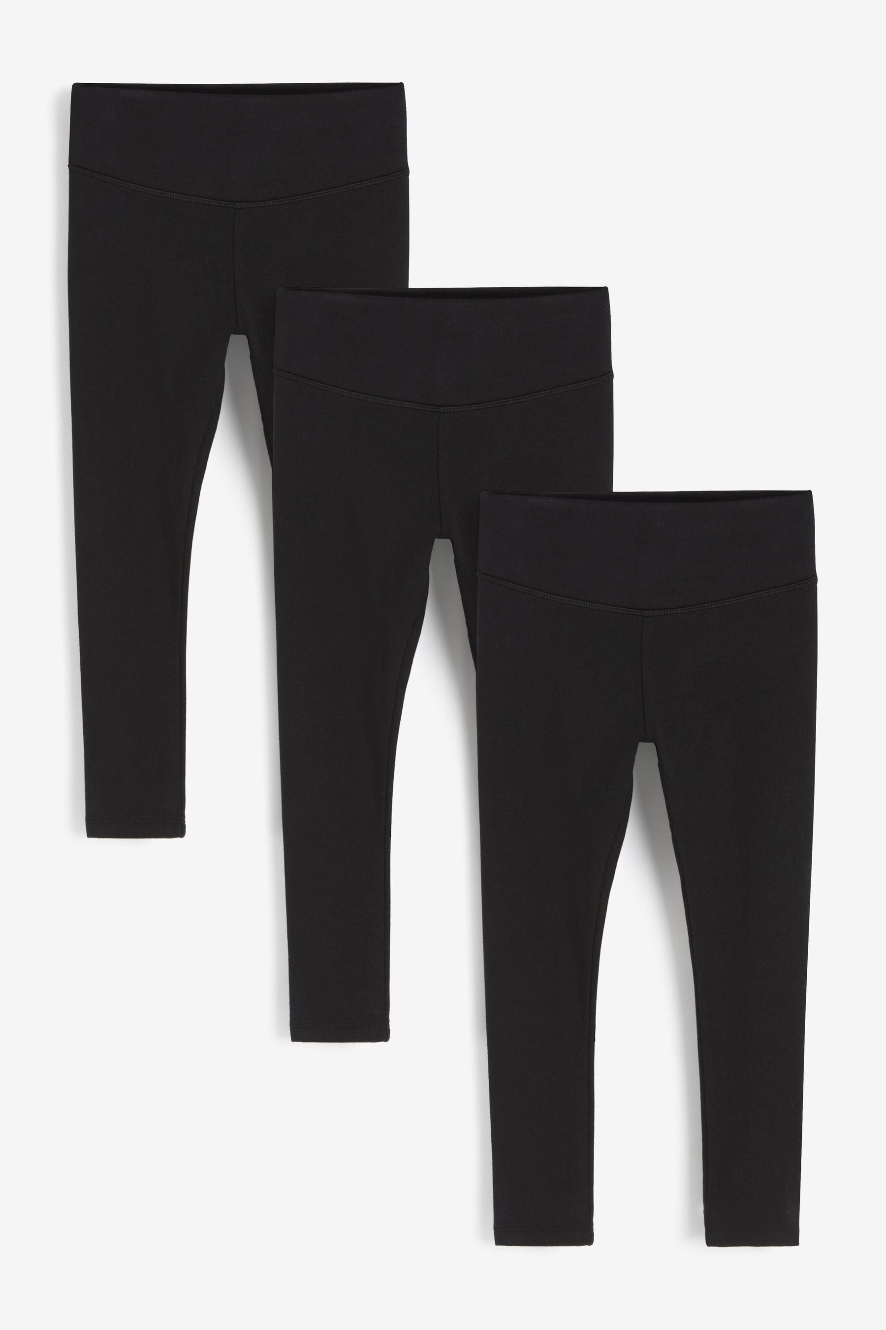 Black High Waist Leggings 3 Pack (3-16yrs)