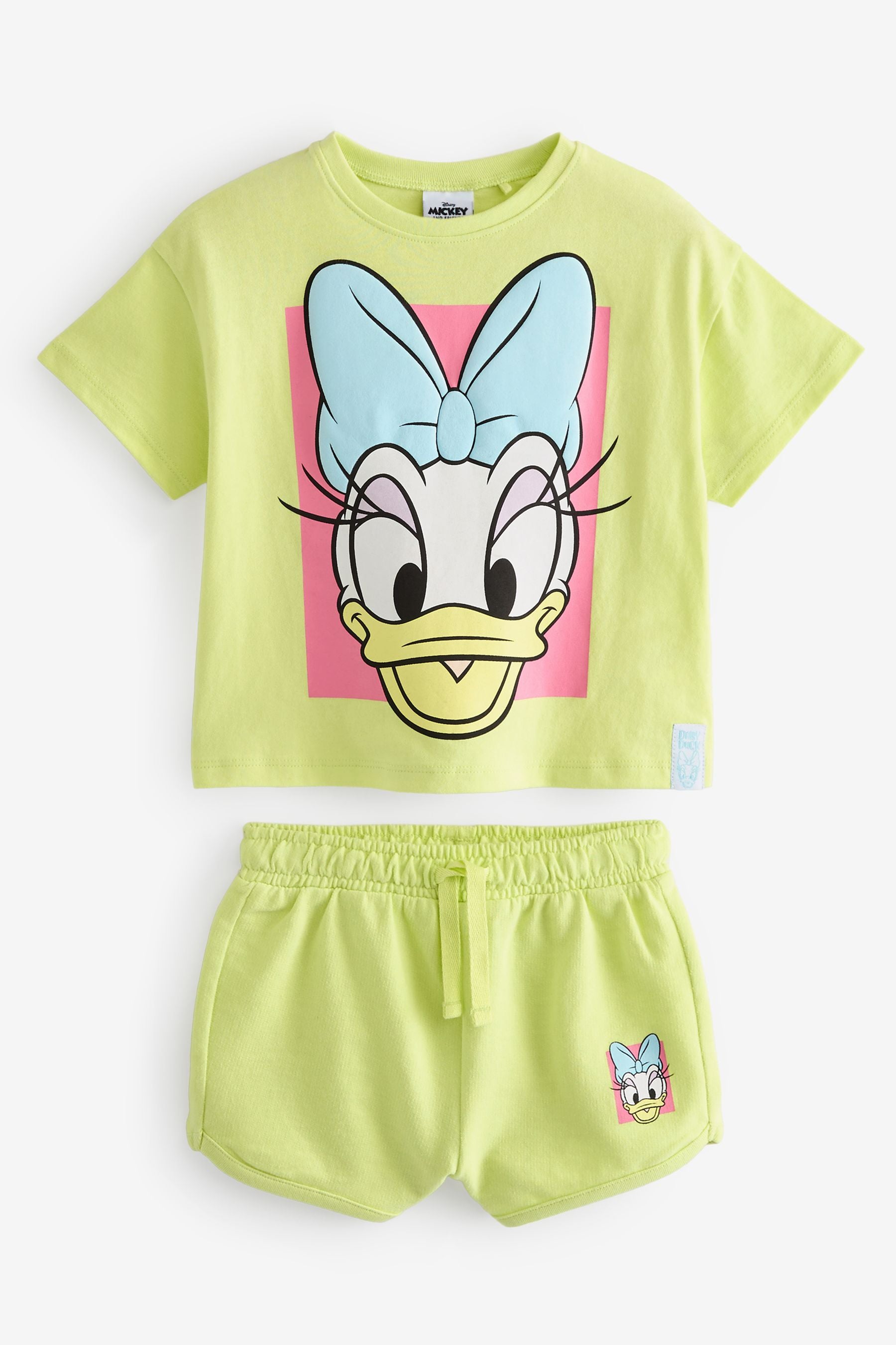 Lime Green Disney Daisy Duck T-Shirt and Short Set (3mths-7yrs)