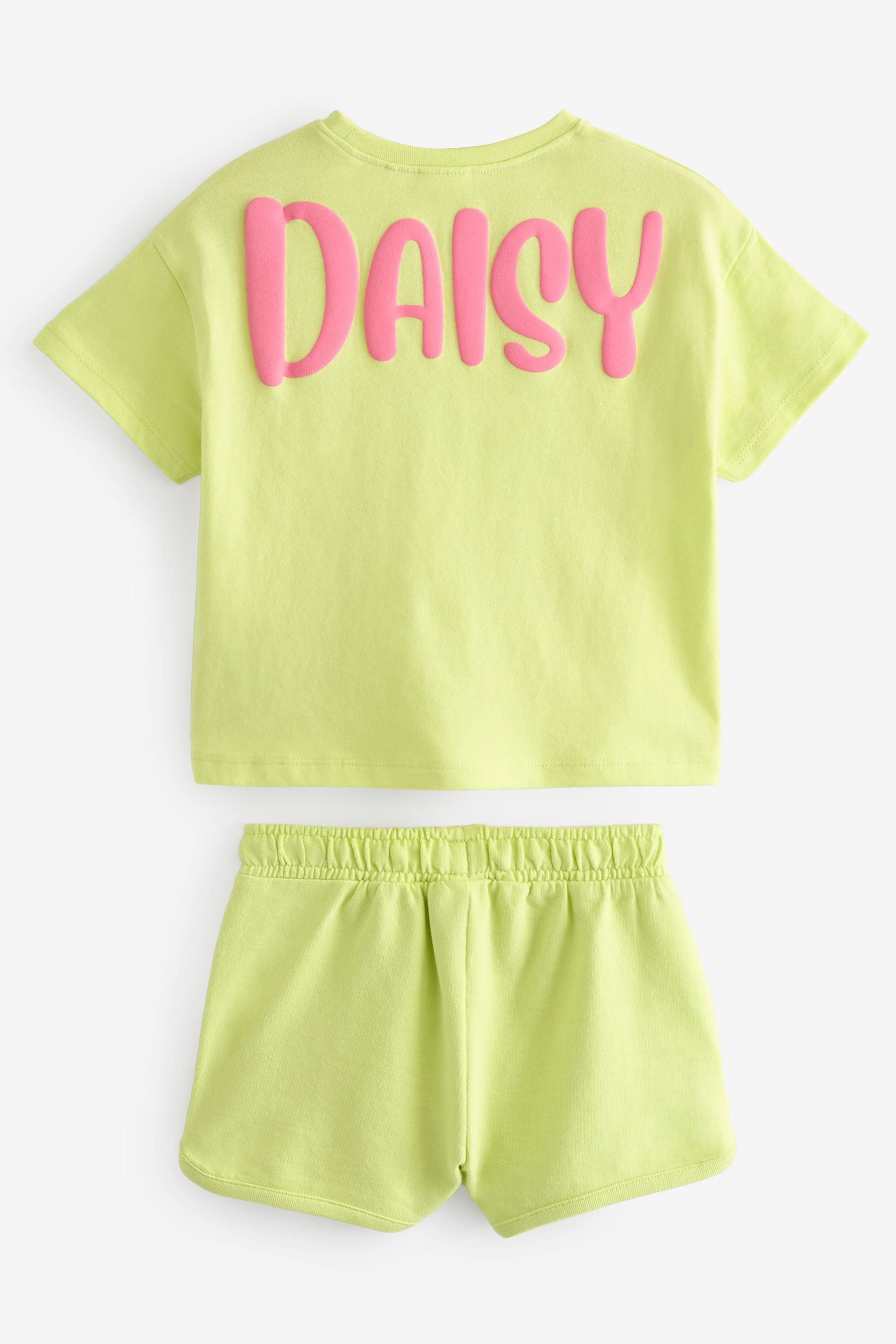 Lime Green Disney Daisy Duck T-Shirt and Short Set (3mths-7yrs)