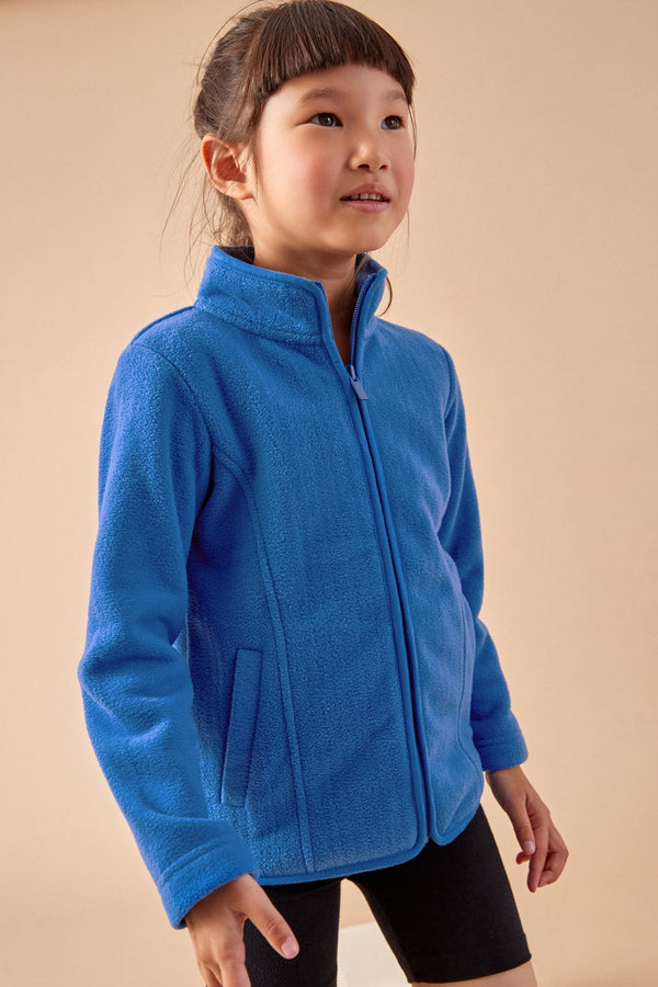 Blue Zip-Up Fleece Jacket With Pockets (3-16yrs)