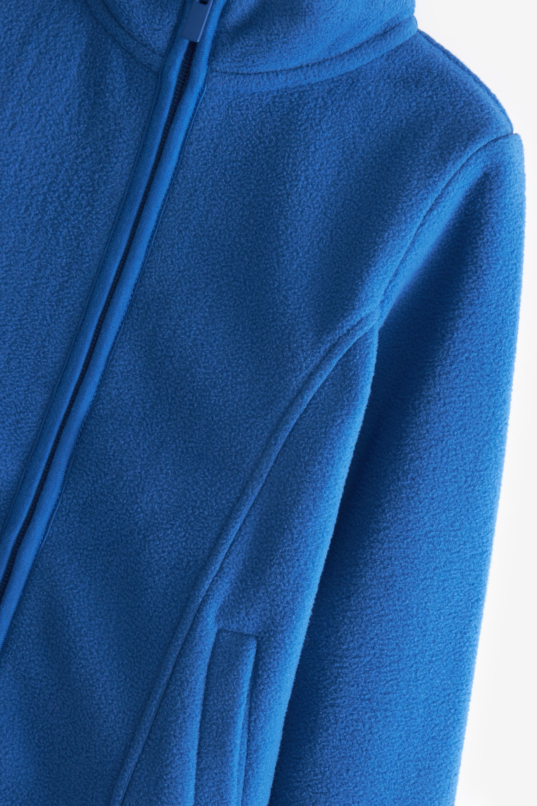 Blue Zip-Up Fleece Jacket With Pockets (3-16yrs)