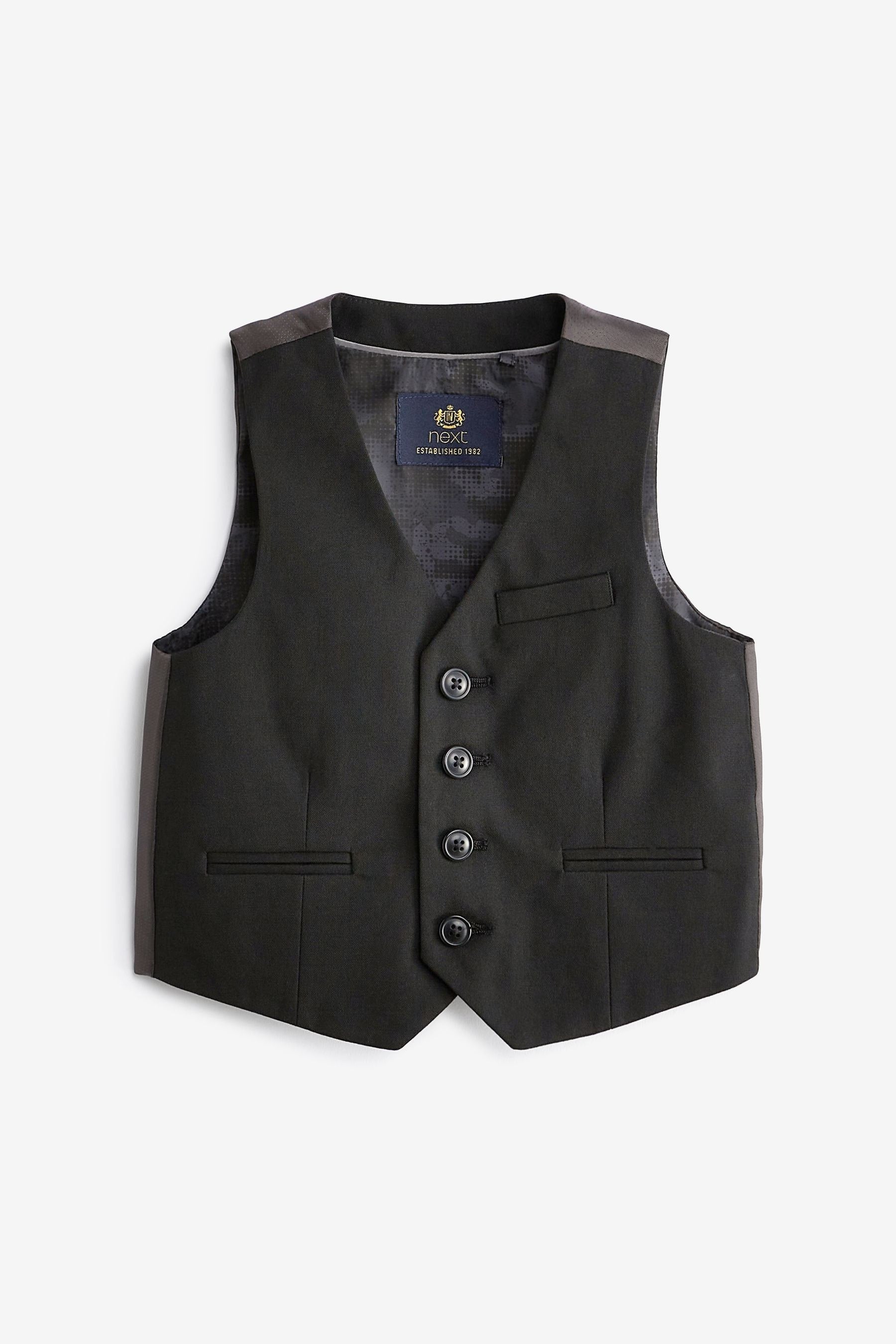 Black Stand Alone Waistcoat (12mths-16yrs)