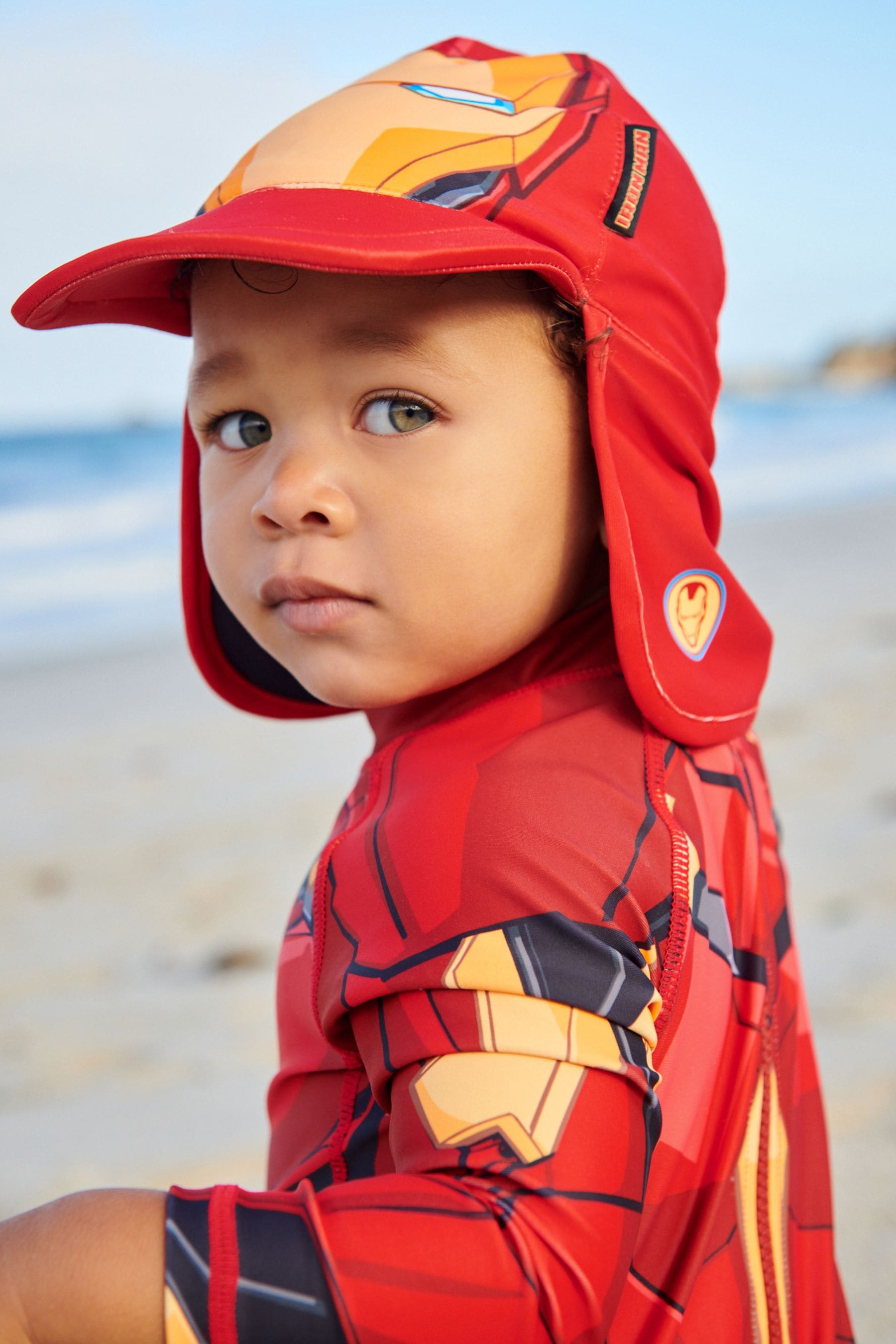 Iron Man Red Legionnaire Swim Hat (3mths-10yrs)