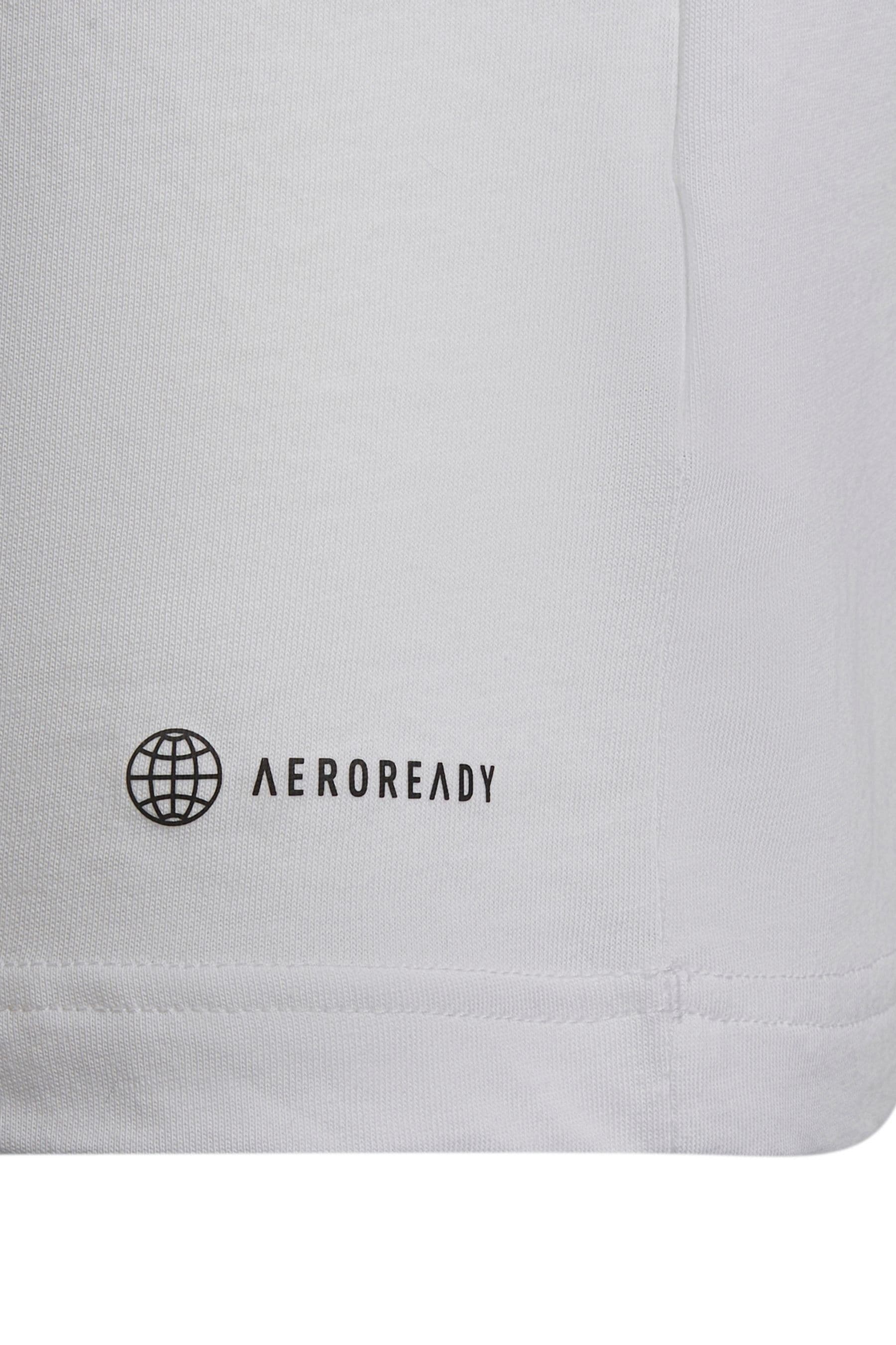 adidas White 100% Cotton Entrada 22 T-Shirt