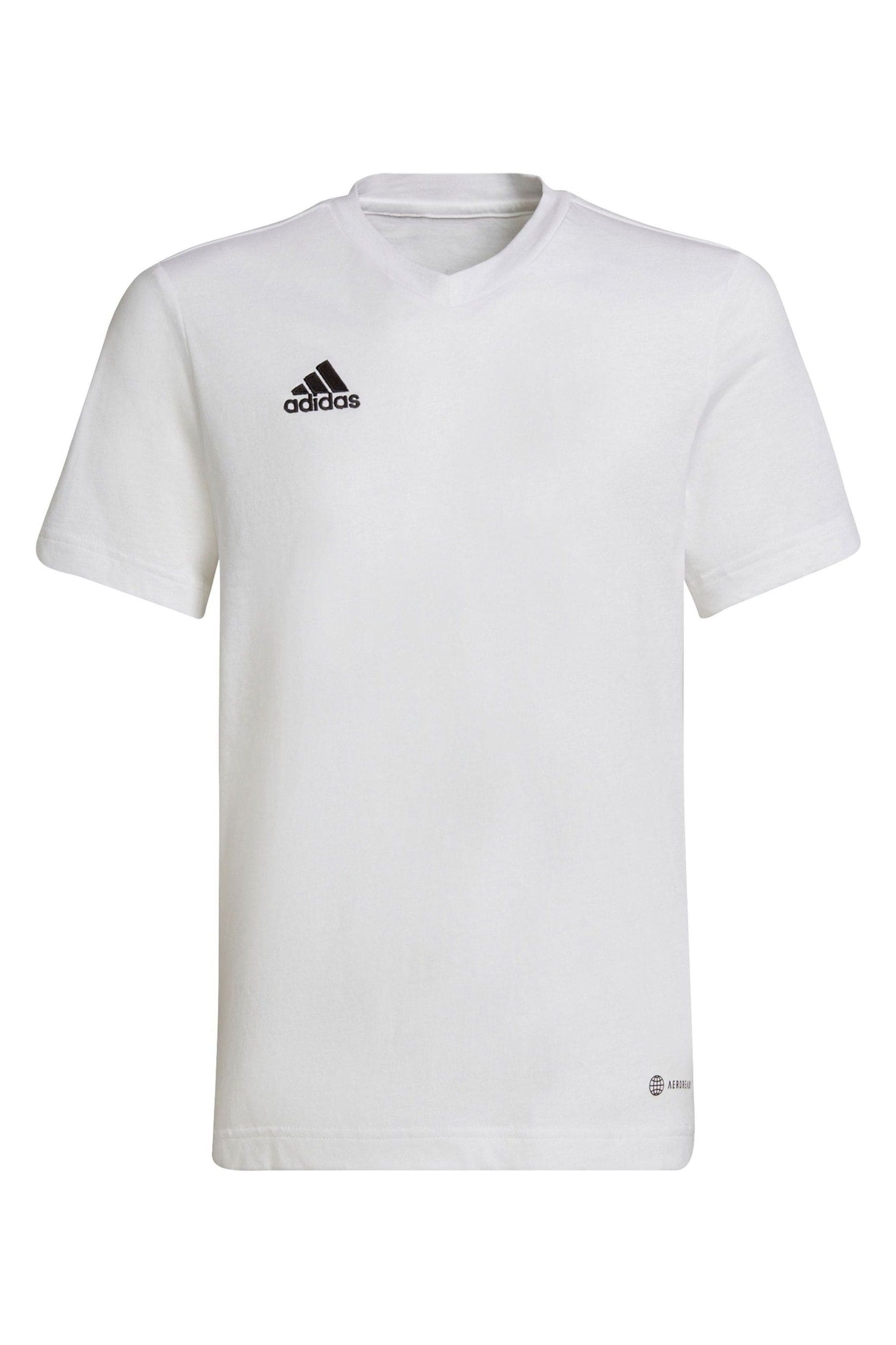 adidas White 100% Cotton Entrada 22 T-Shirt