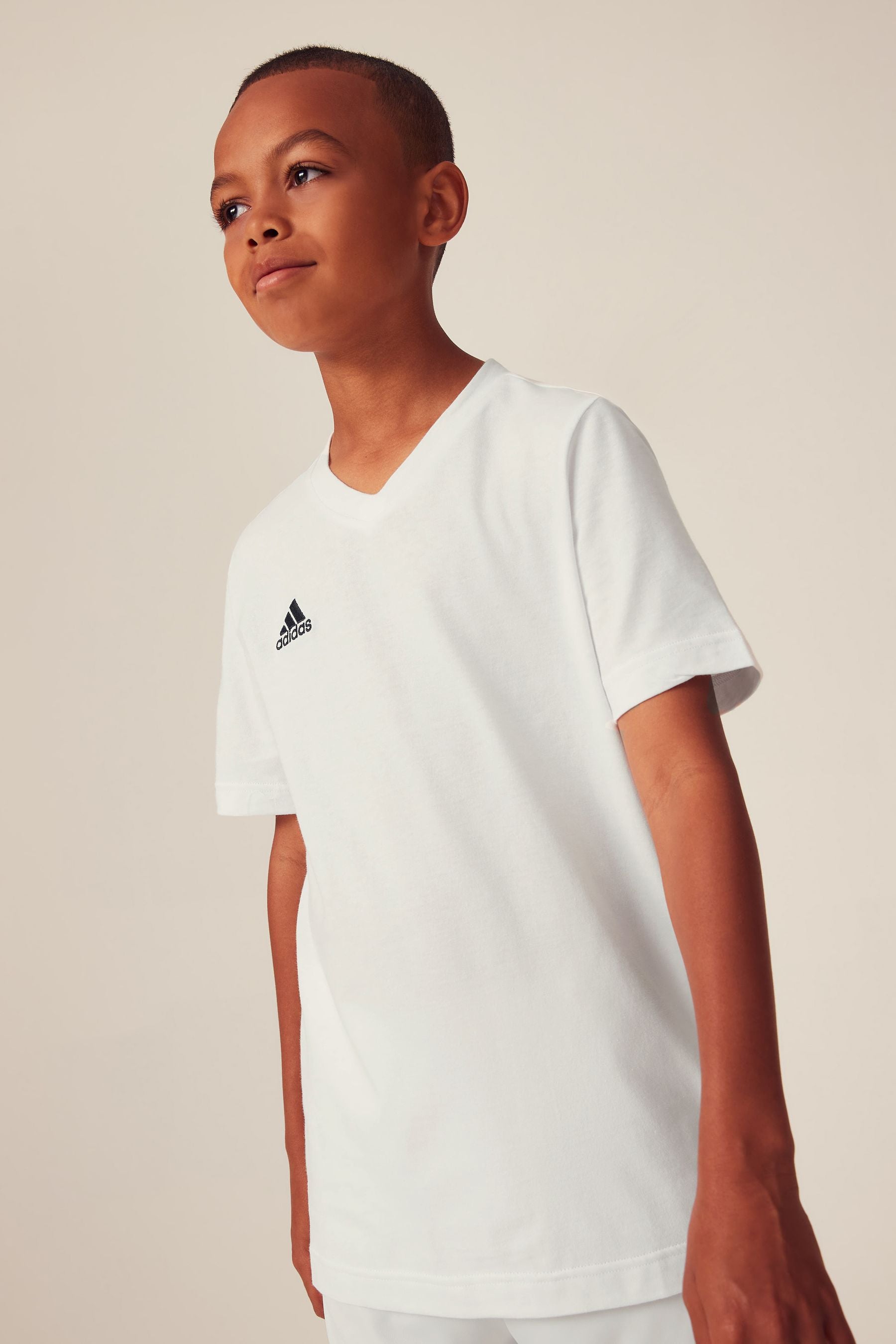 adidas White 100% Cotton Entrada 22 T-Shirt