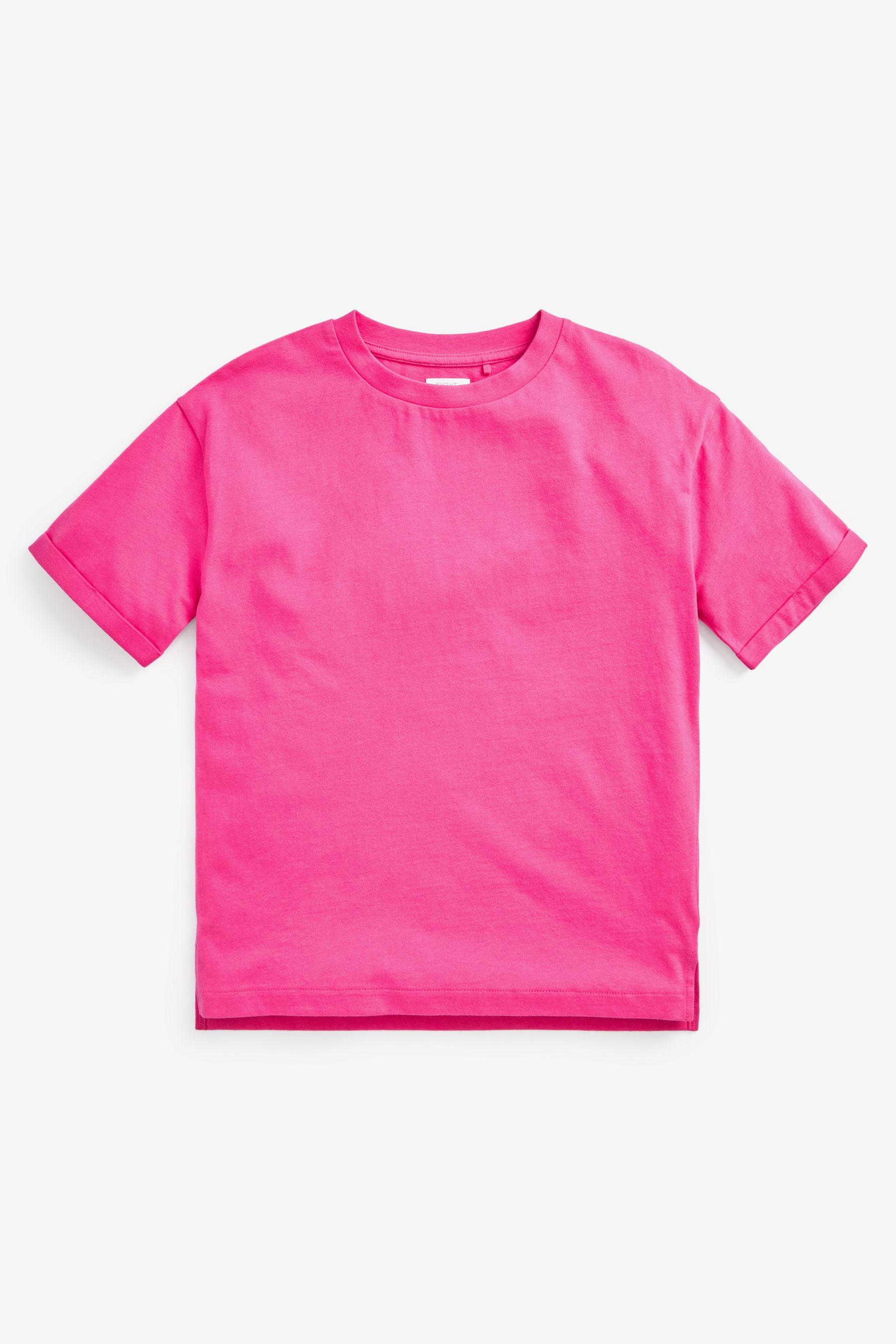 Magenta Pink Oversized 100% Cotton T-Shirt (3-16yrs)