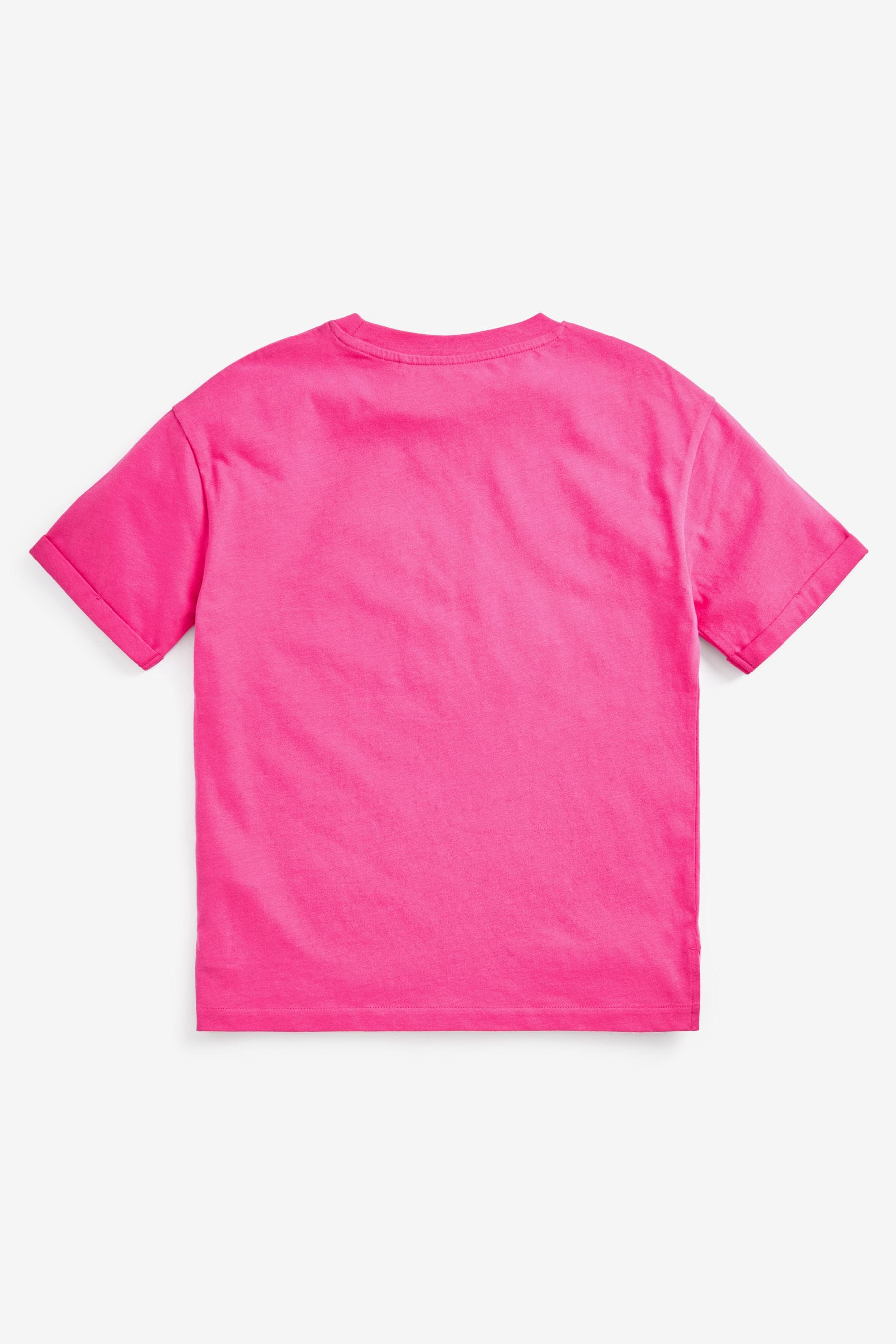 Magenta Pink Oversized 100% Cotton T-Shirt (3-16yrs)