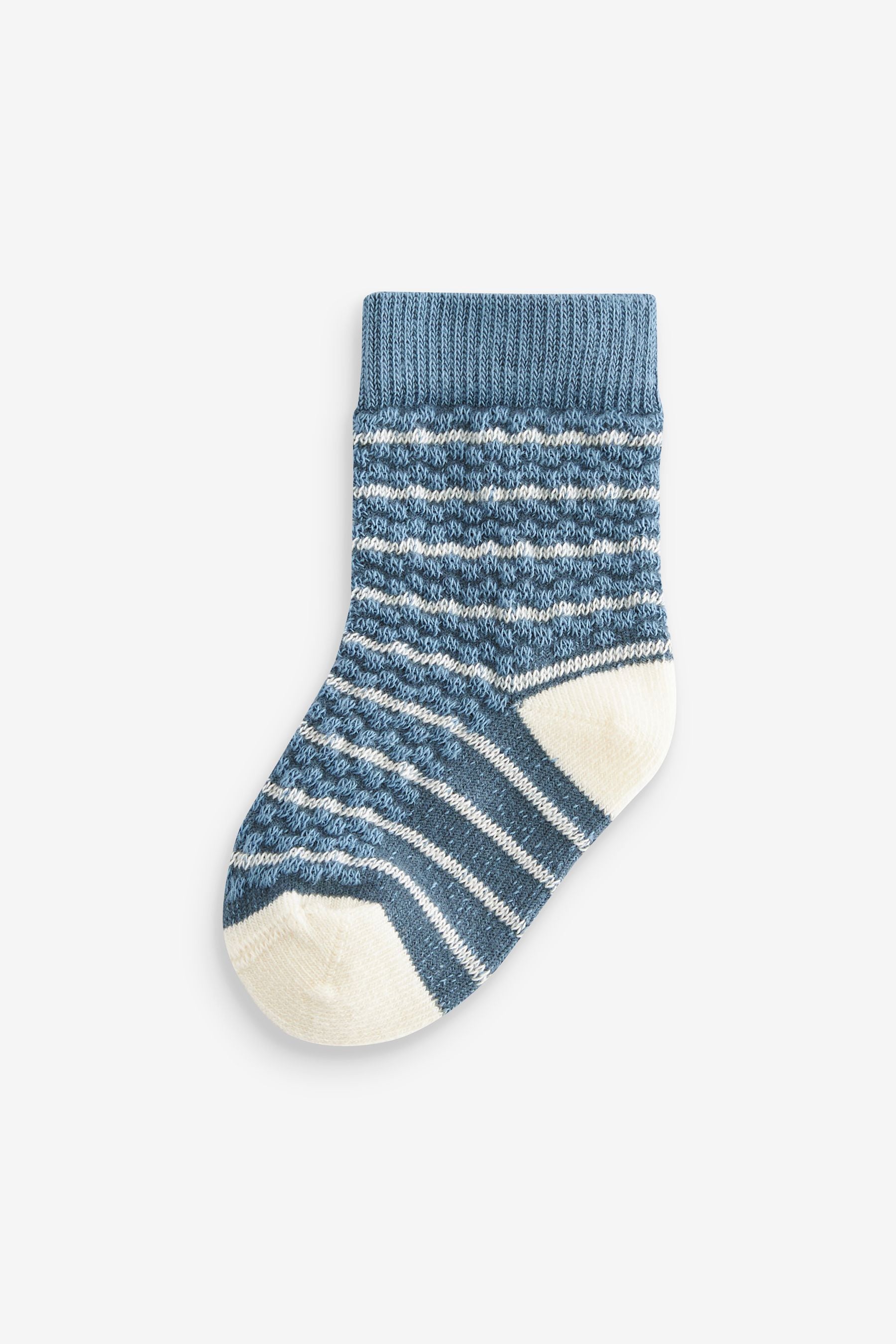 Blue/Brown Socks Baby 5 Pack (0mths-2yrs)