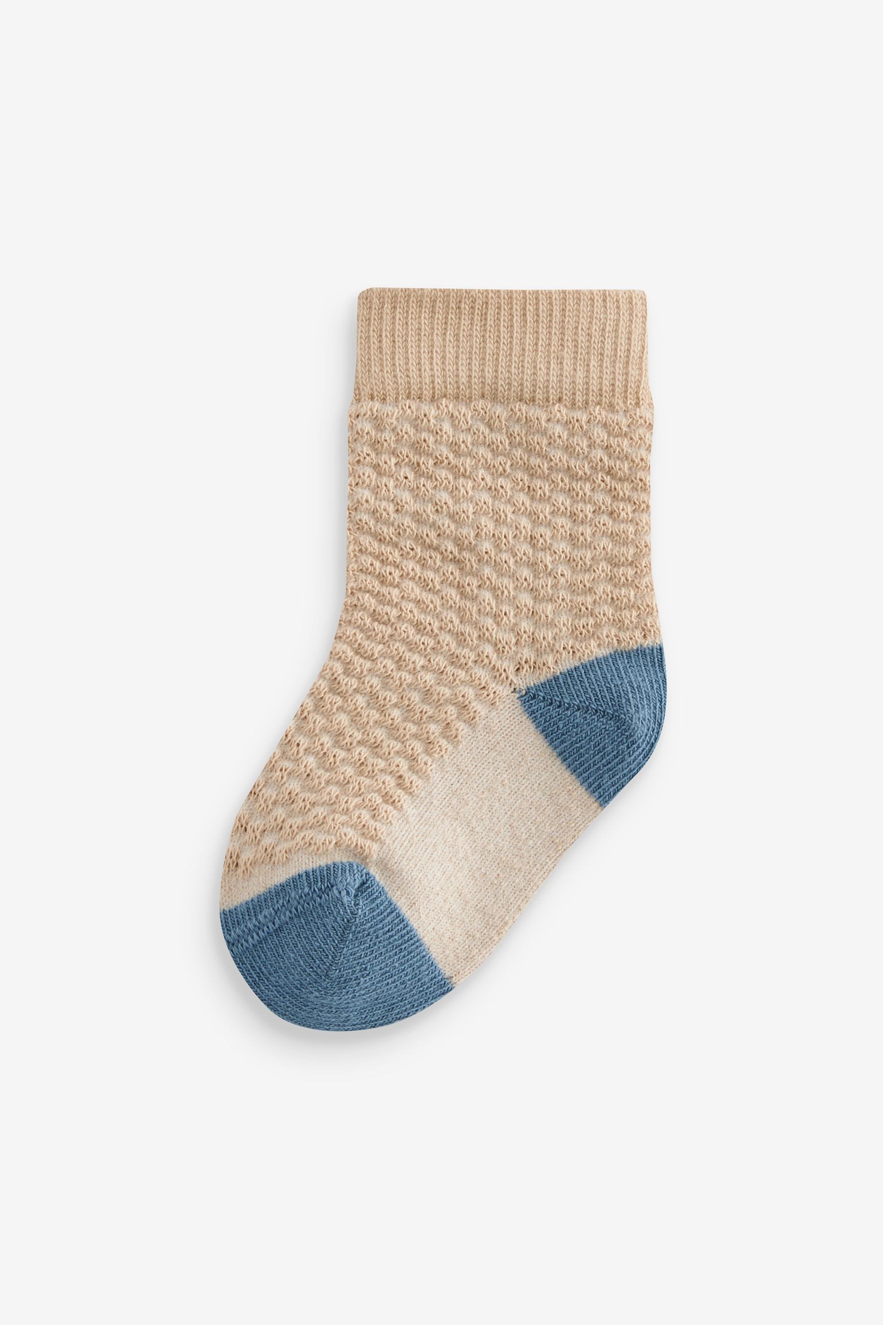 Blue/Brown Socks Baby 5 Pack (0mths-2yrs)