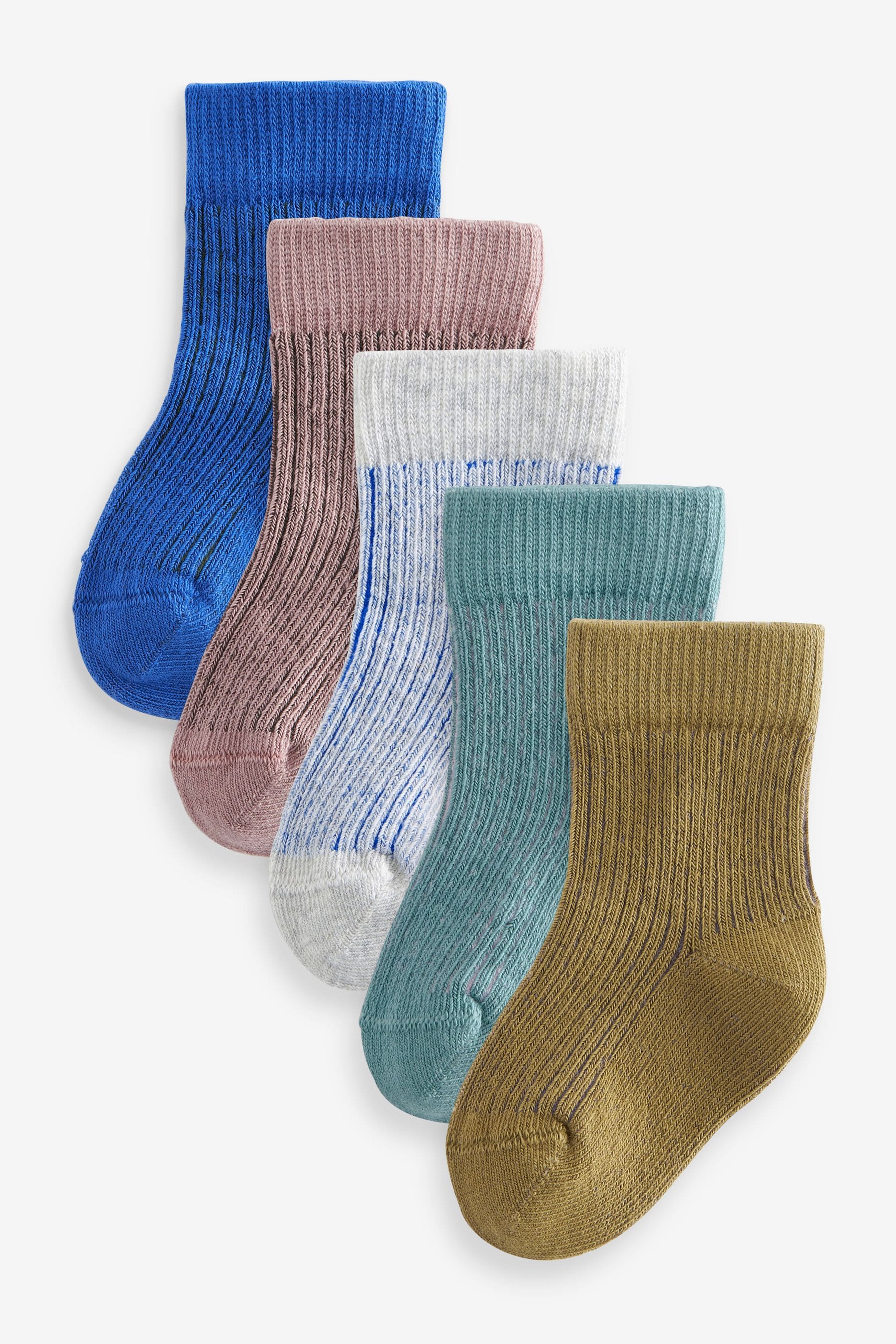 Blue Baby Socks 5 Pack (0mths-2yrs)