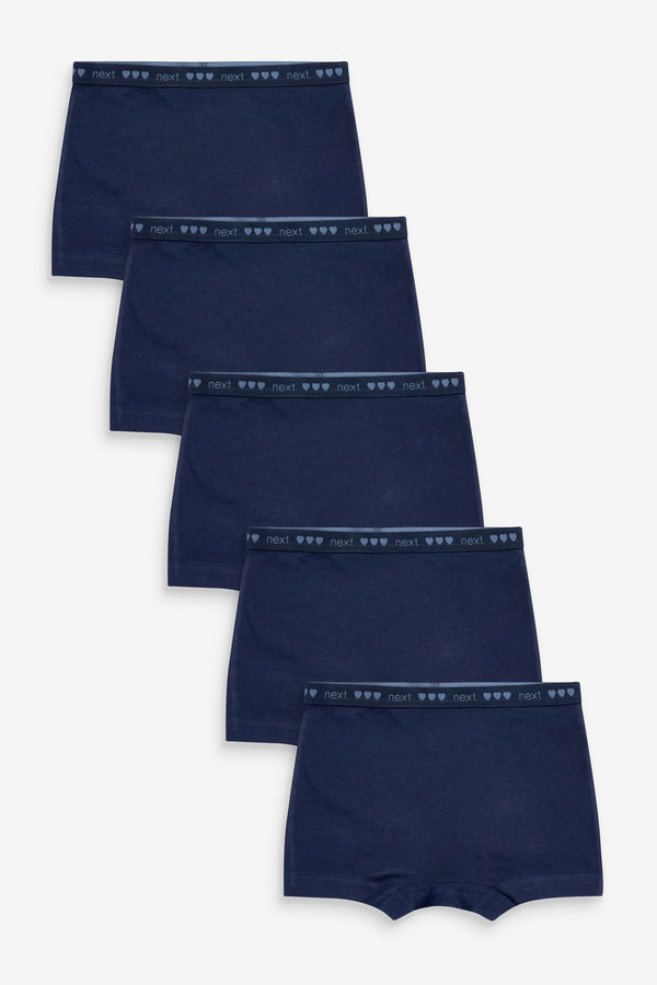 Navy Blue Short Briefs 5 Pack (2-16yrs)